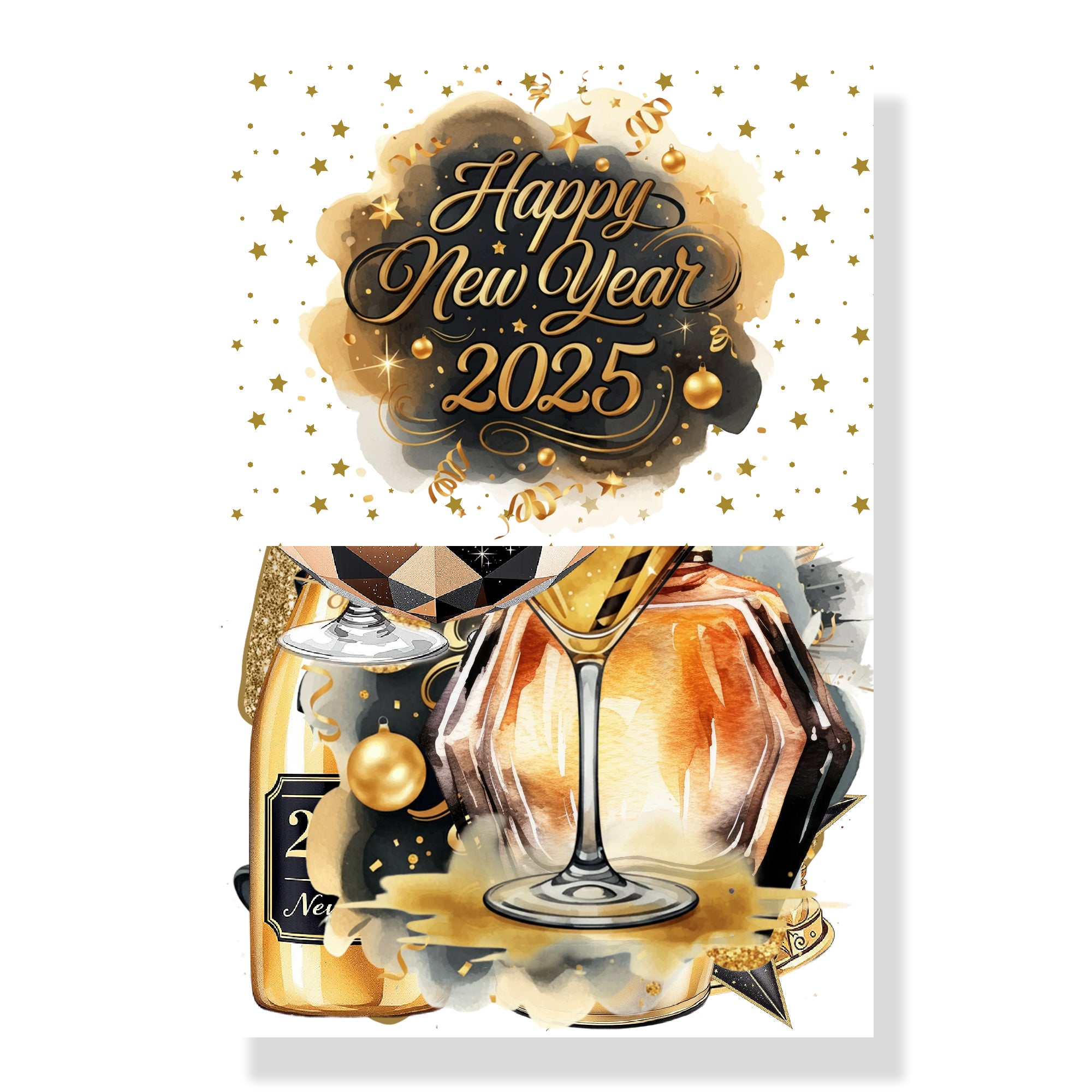 Happy New Year 2025 12 x 12 Scrapbook Paper & Embellishment Kit by SSC Designs