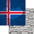 Iceland Collection Iceland Flag 12 x 12 Double-Sided Scrapbook Paper by SSC Designs