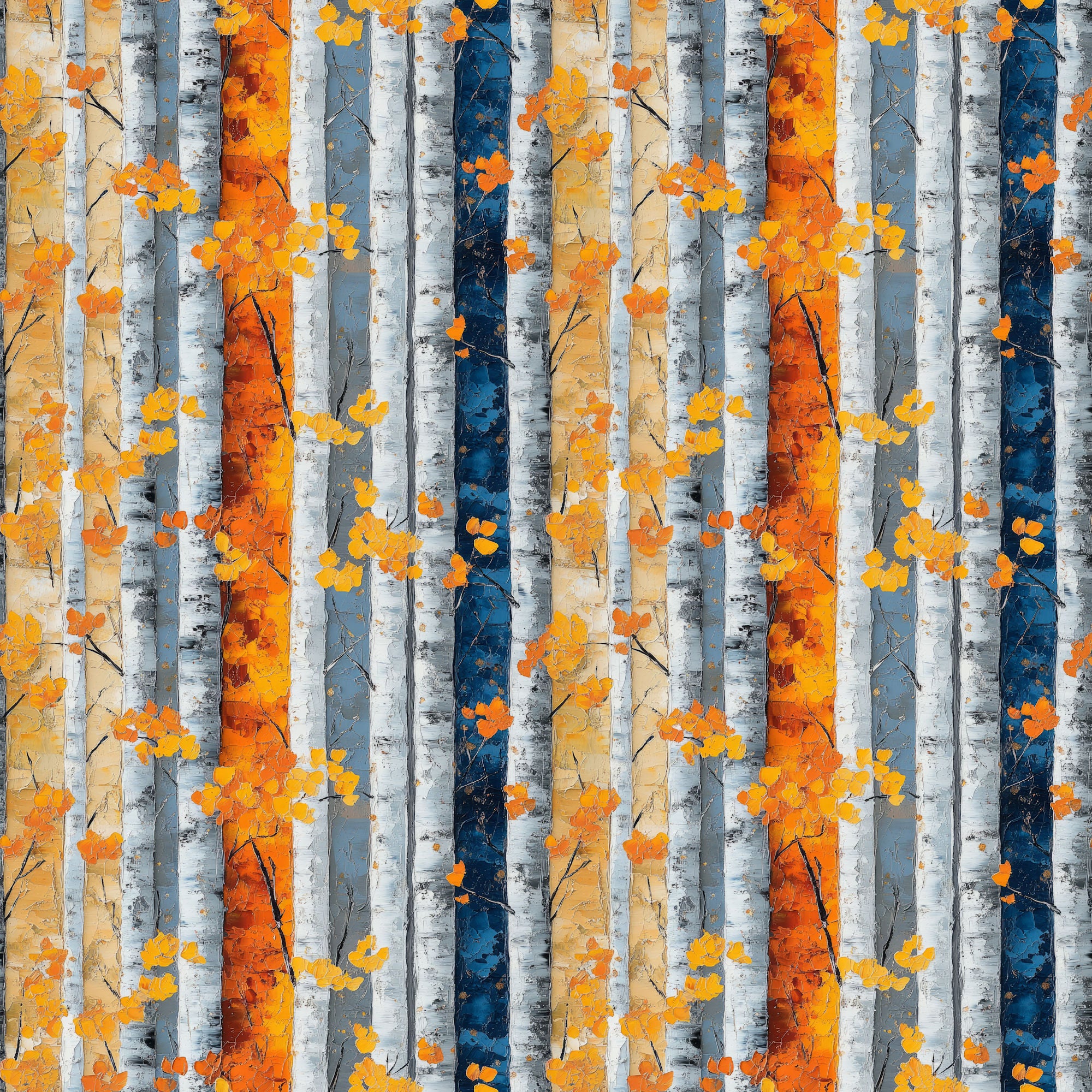 Indigo Fall Collection Beautiful Birch 12 x 12 Double-Sided Scrapbook Paper by SSC Designs