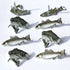 Trout Fish Brads 1"-1.5" Scrapbook or Card Embellishments by Eyelet Outlet - Pkg. of 12