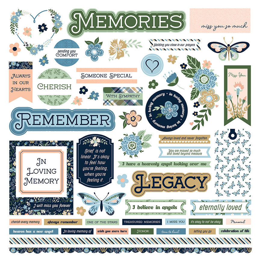 In Loving Memory Collection 12 x 12 Scrapbook Collection Kit by Photo Play Paper