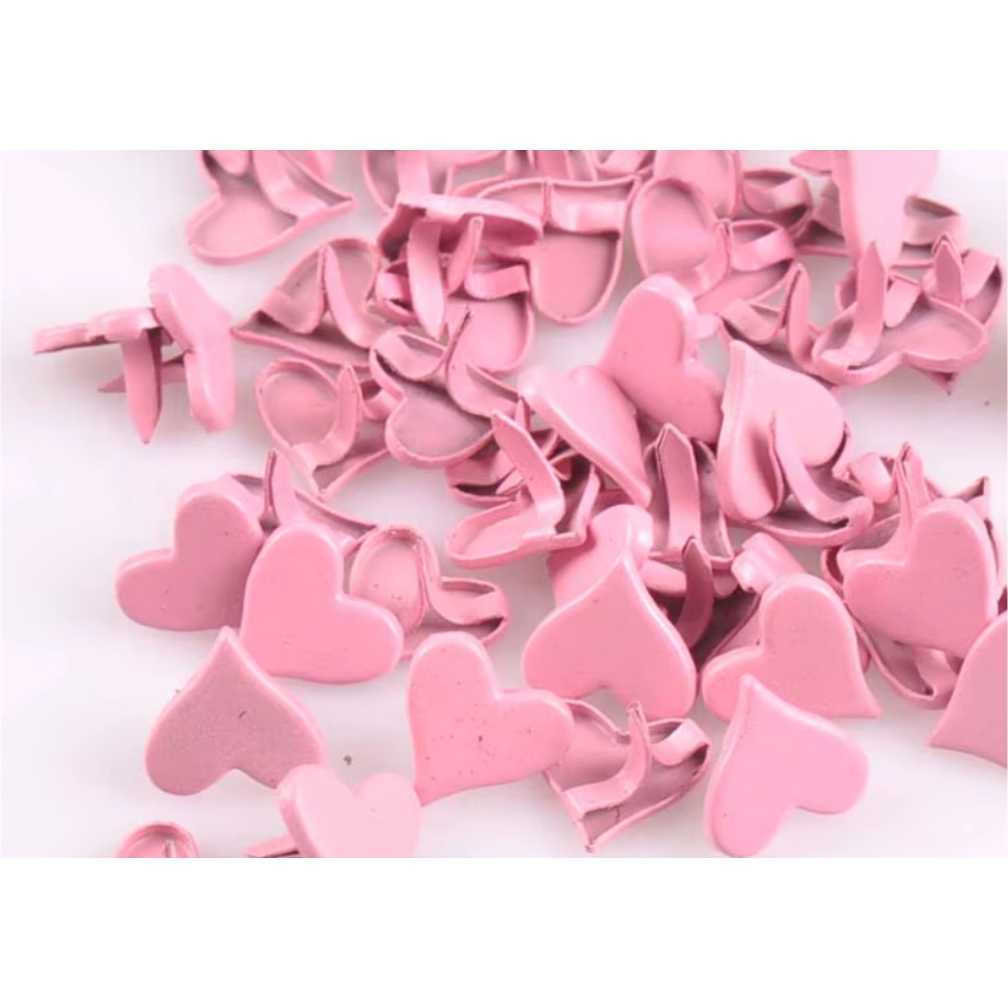 Valentine's Day Collection Pink Heart Scrapbook Brads by Eyelet Outlet - Pkg. of 12