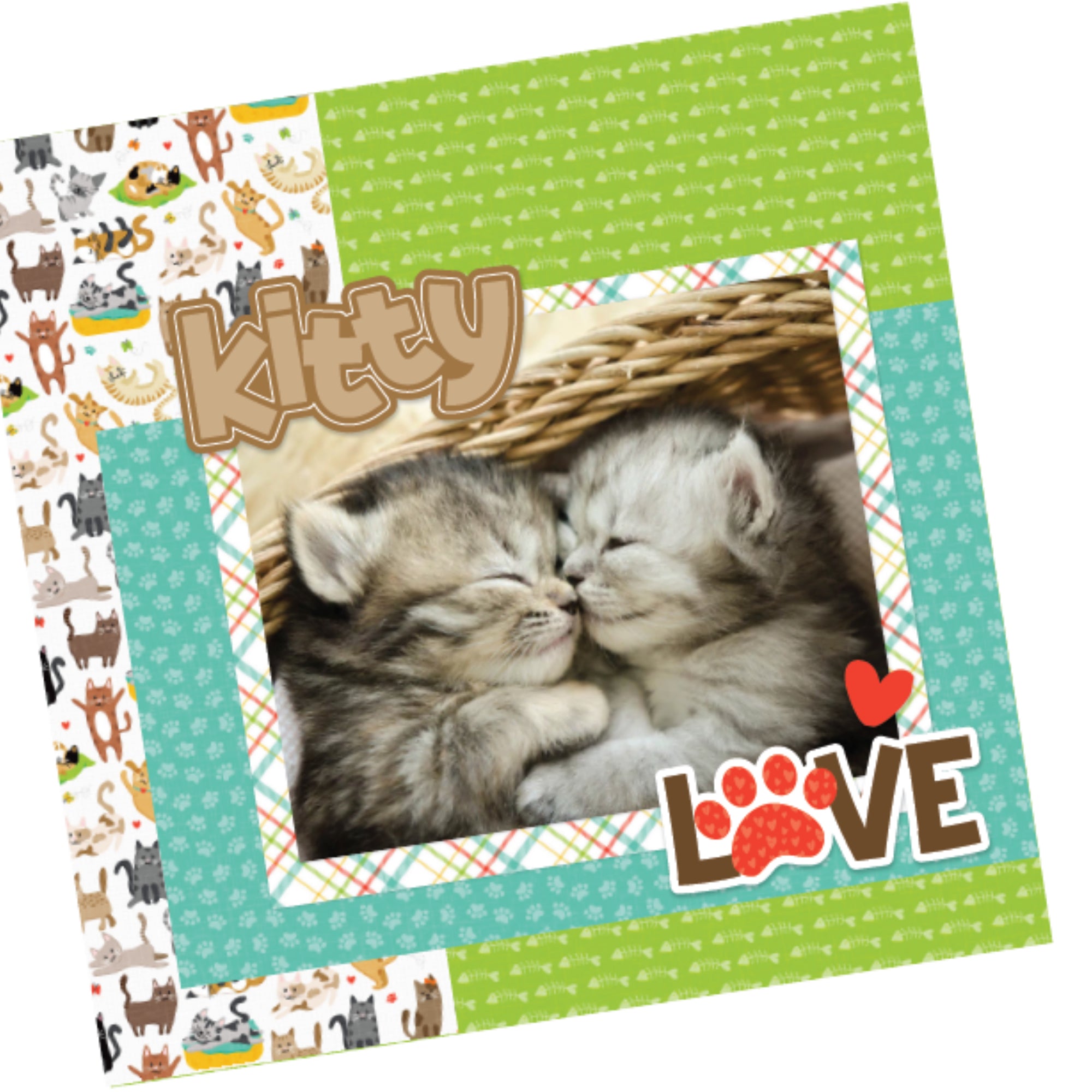 Cat Nip Collection 12 x 12 Scrapbook Sticker Sheet by Photo Play Paper