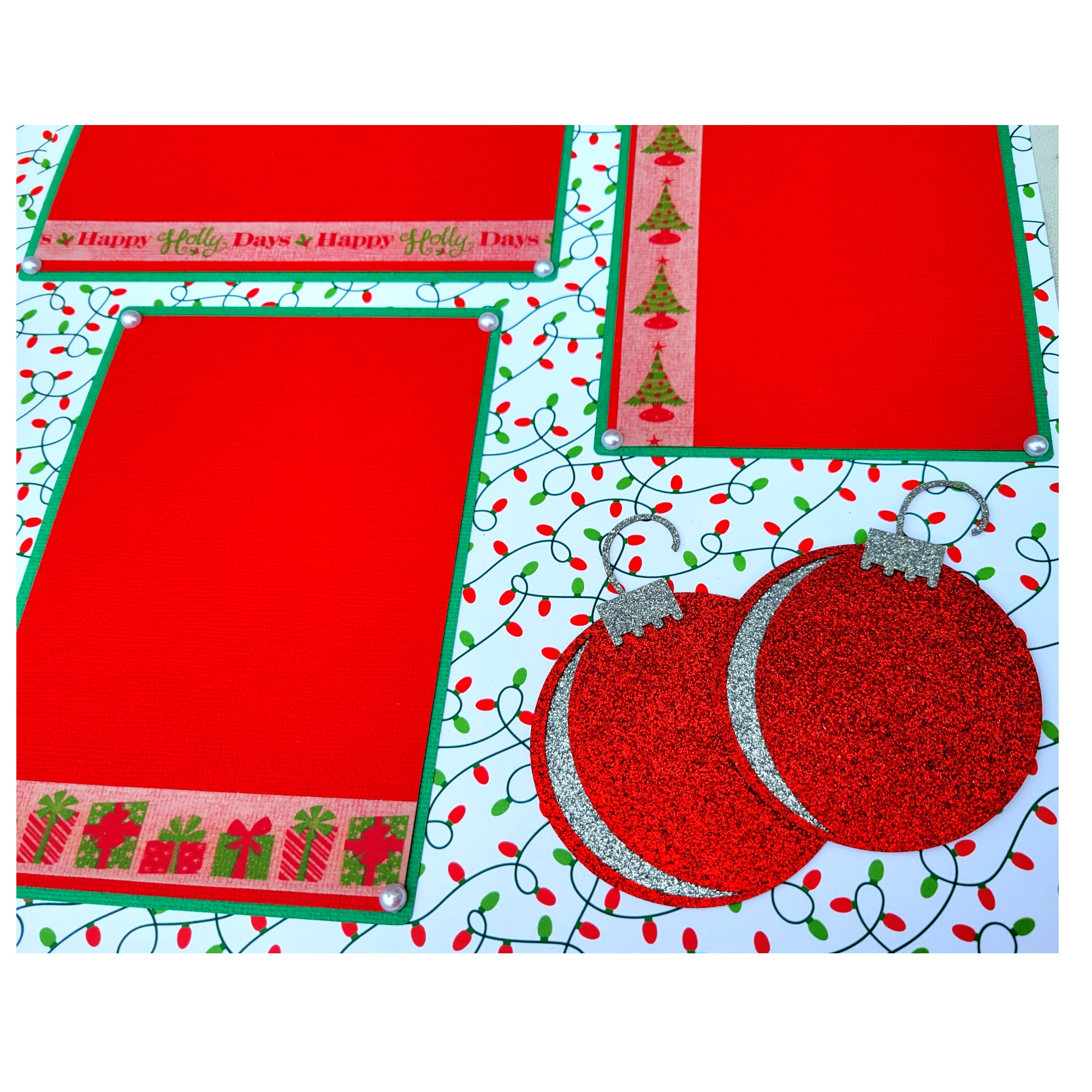 **NEW** 2024 Elf Magic Christmas (2) - 12 x 12 Premade, Hand Embellished Scrapbook Pages by SSC Designs