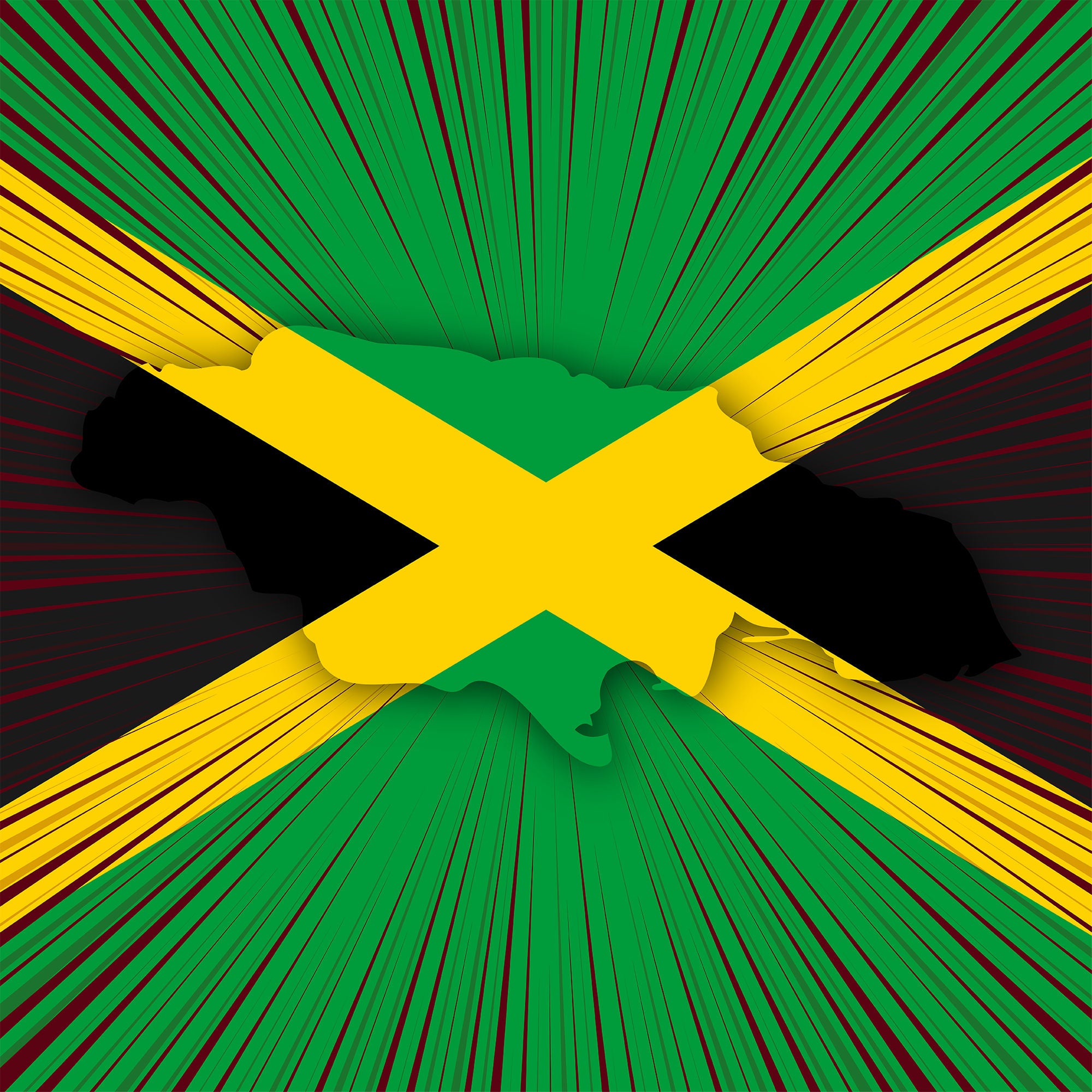 World Traveler Collection Jamaica Flag 12 x 12 Double-Sided Scrapbook Paper by SSC Designs