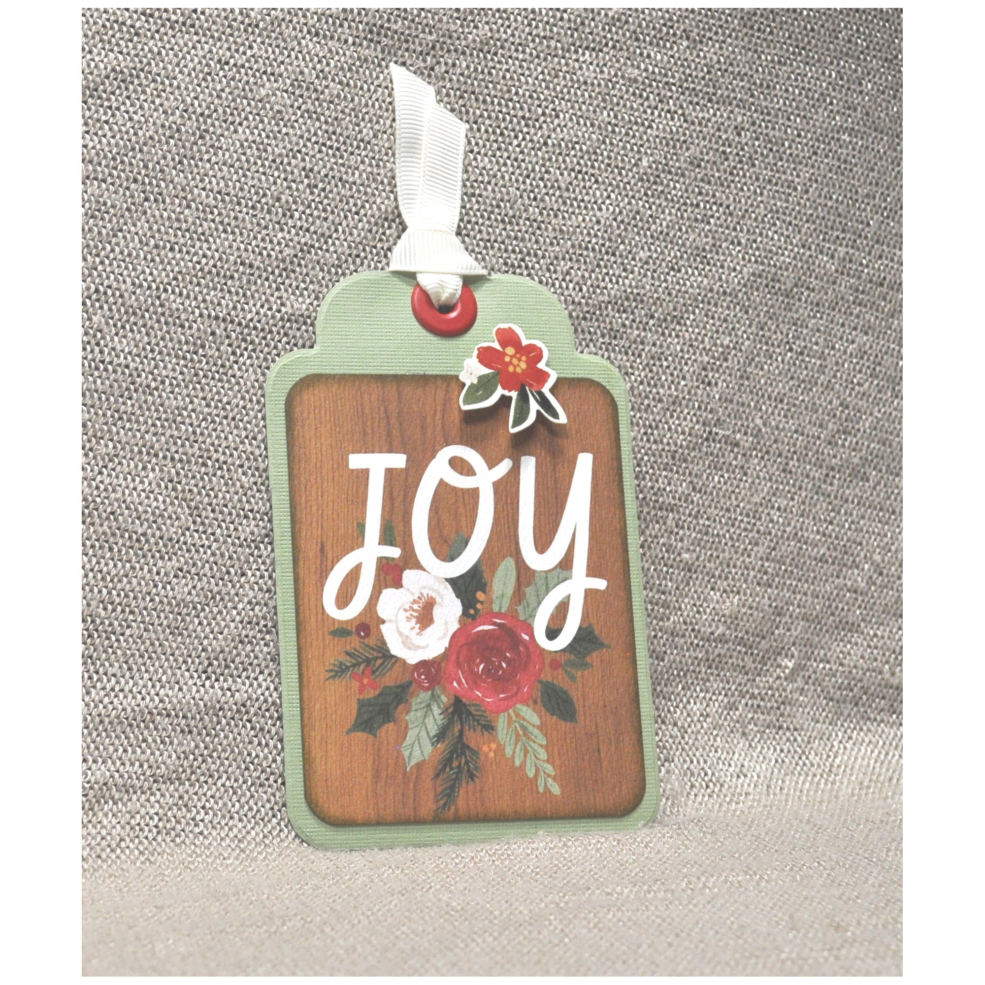 Happy Christmas Collection Joy 3.5 x 5 Scrapbook Tag Embellishment by SSC Designs