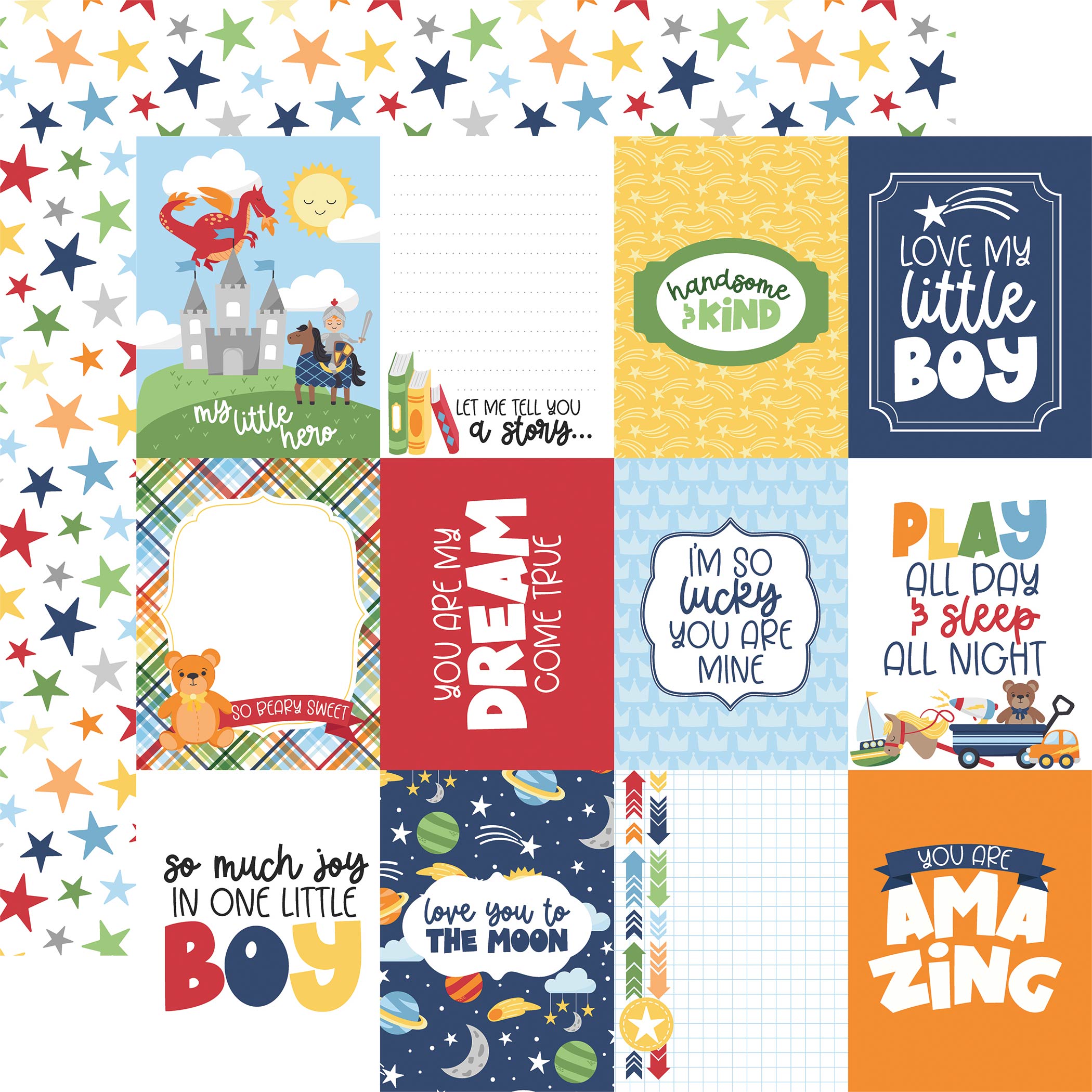 My Little Boy Collection 12 x 12 Scrapbook Collection Kit by Echo Park Paper