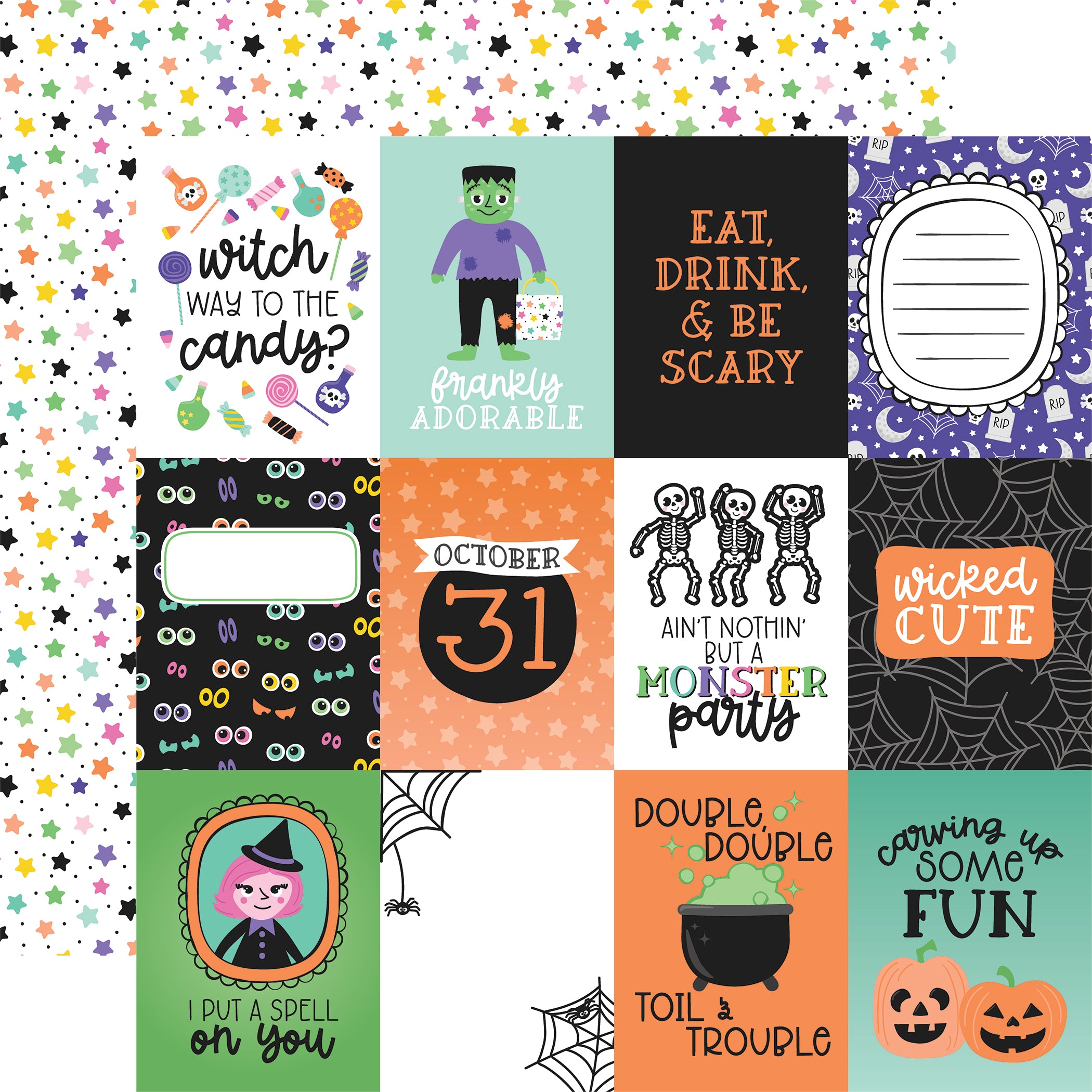 Monster Mash Collection 12 x 12 Scrapbook Paper & Sticker Kit by Echo Park Paper