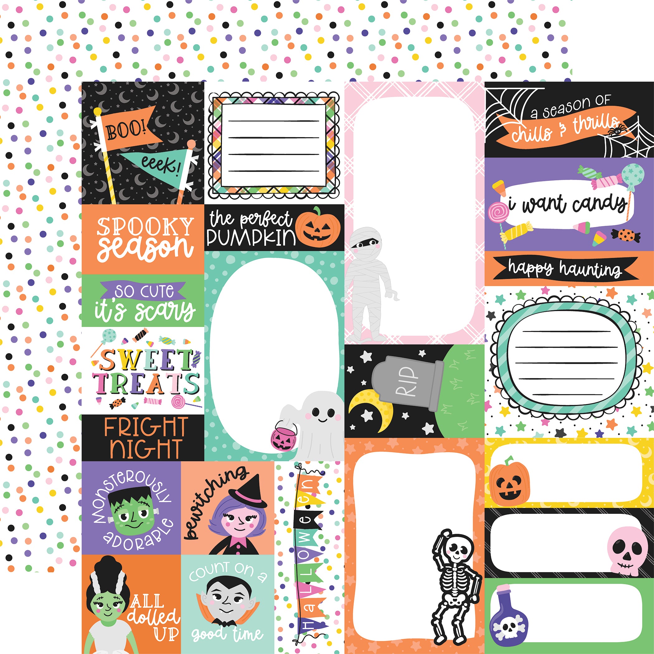 Monster Mash Collection 12 x 12 Scrapbook Paper & Sticker Kit by Echo Park Paper