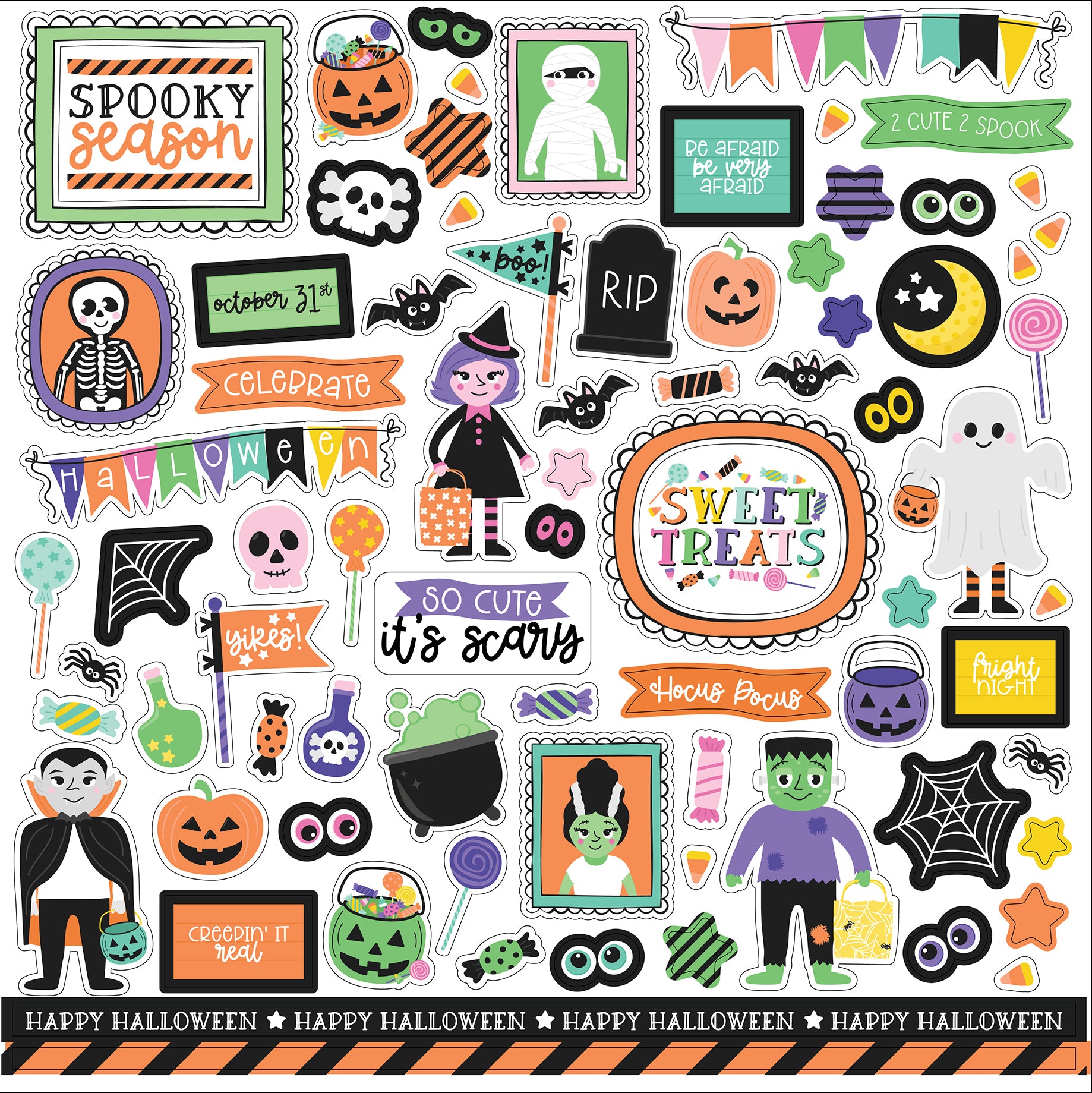 Monster Mash Collection 12 x 12 Scrapbook Paper & Sticker Kit by Echo Park Paper