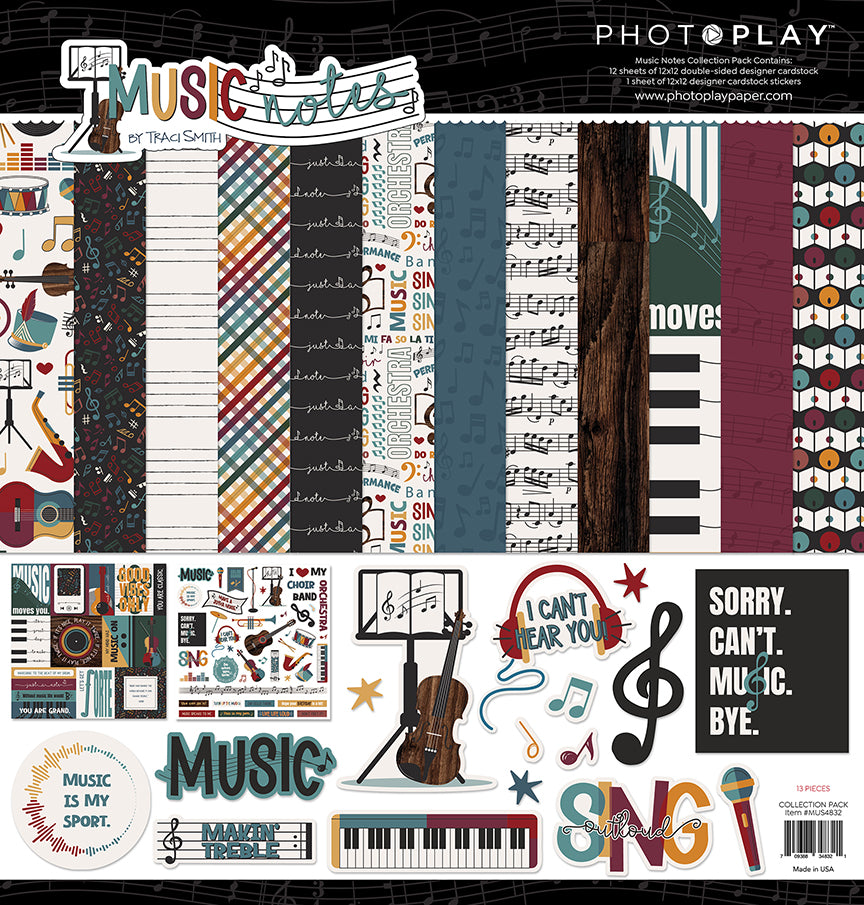 Music Notes Collection 12 x 12 Double-Sided Scrapbook Collection Kit by Photo Play Paper