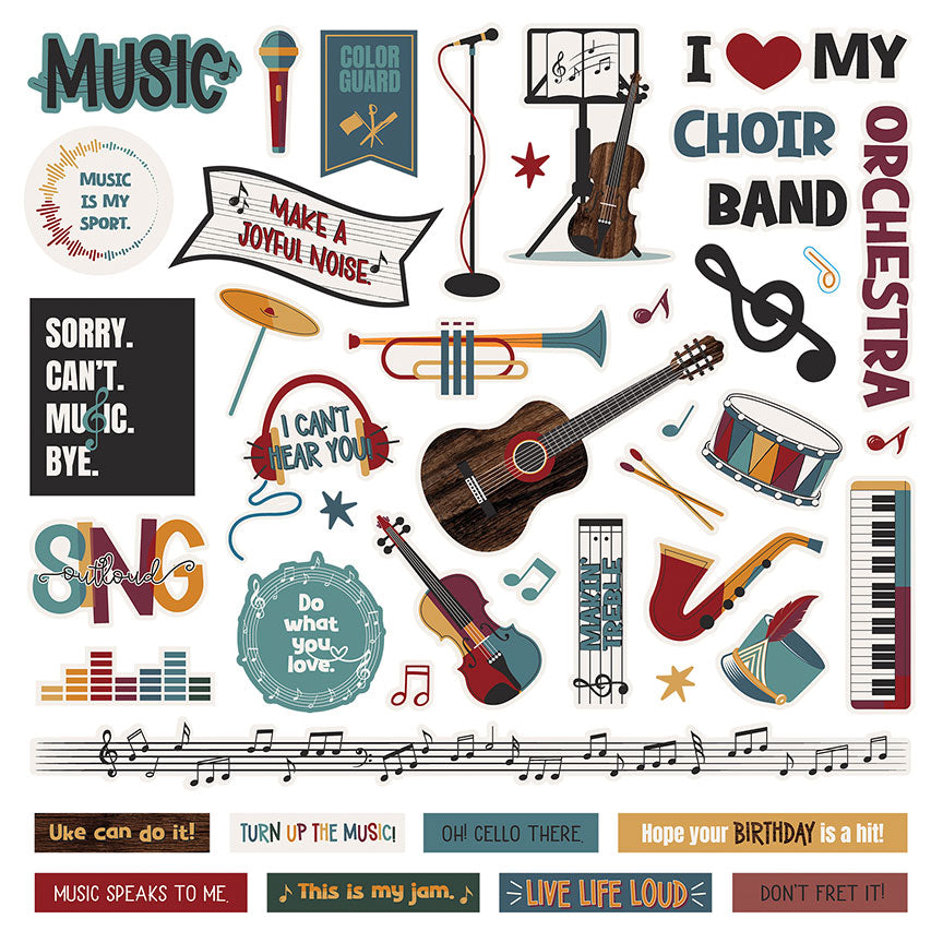 Music Notes Collection 12 x 12 Double-Sided Scrapbook Collection Kit by Photo Play Paper