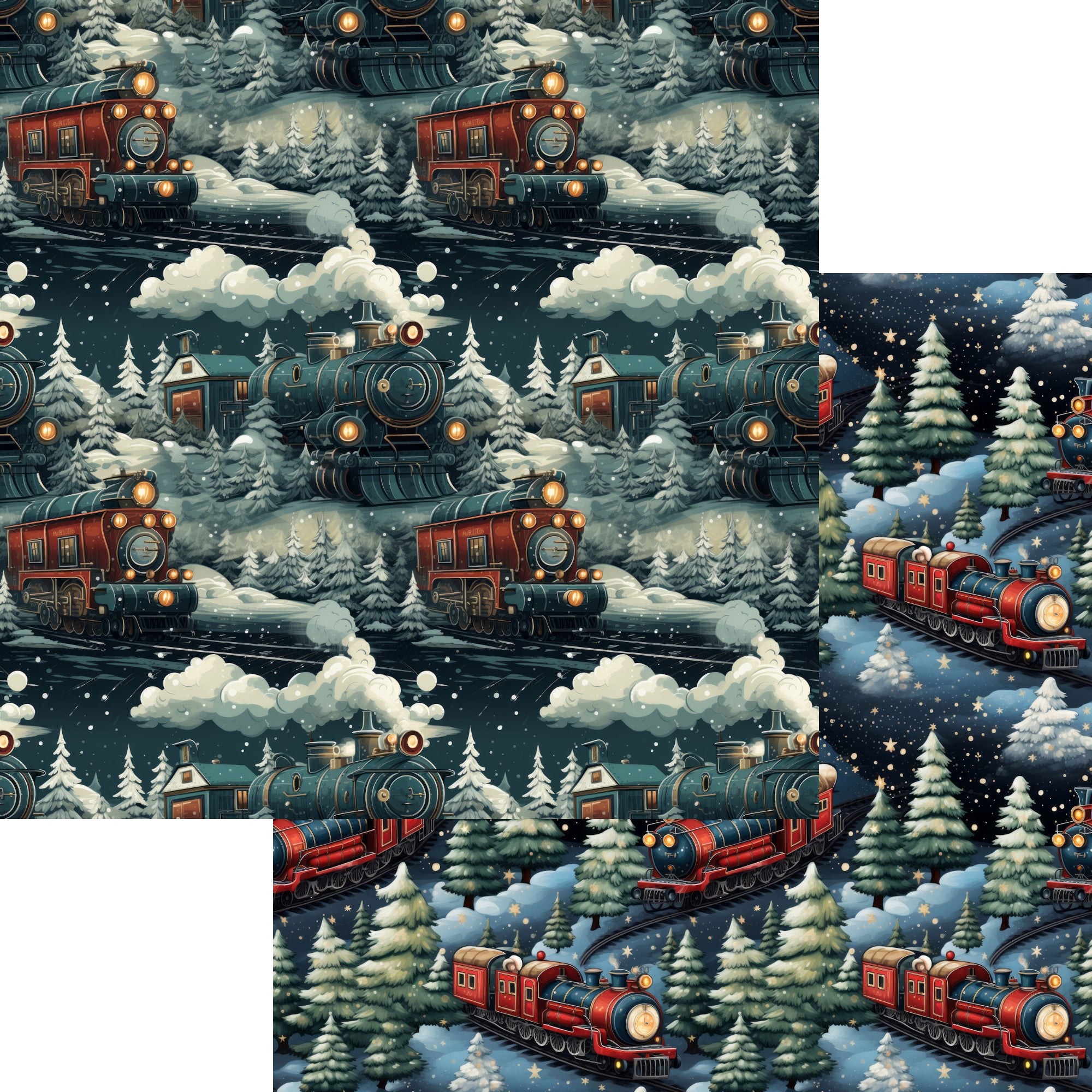 North Pole Express Collection Don't Forget The Elves 12 x 12 Double-Sided Scrapbook Paper by SSC Designs