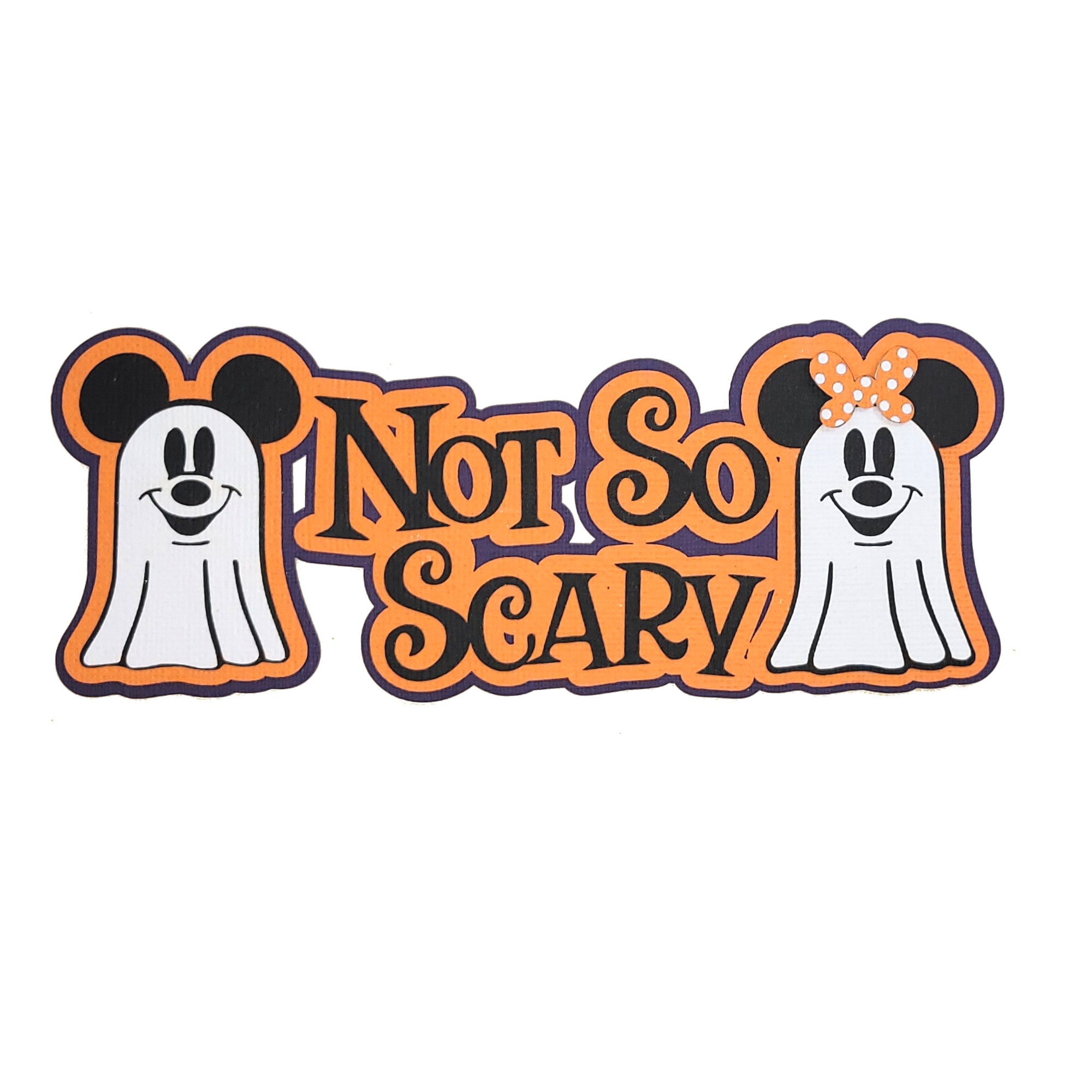 Disneyana Not So Scary Halloween Ghosts 7 x 3 Scrapbook Title by SSC Laser Designs