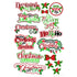 Quirky Quotes Collection Merry Christmas Laser Cut Scrapbook or Card Embellishments by SSC Laser Designs -15 pieces