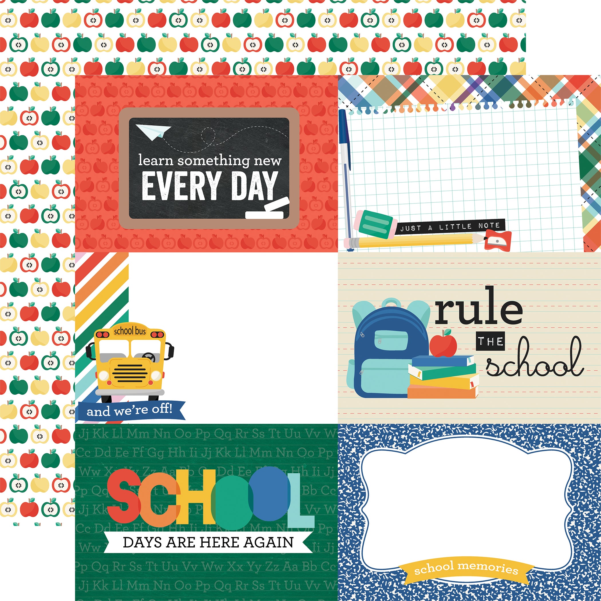 Off to School Collection 12 x 12 Scrapbook Collection Kit by Echo Park Paper