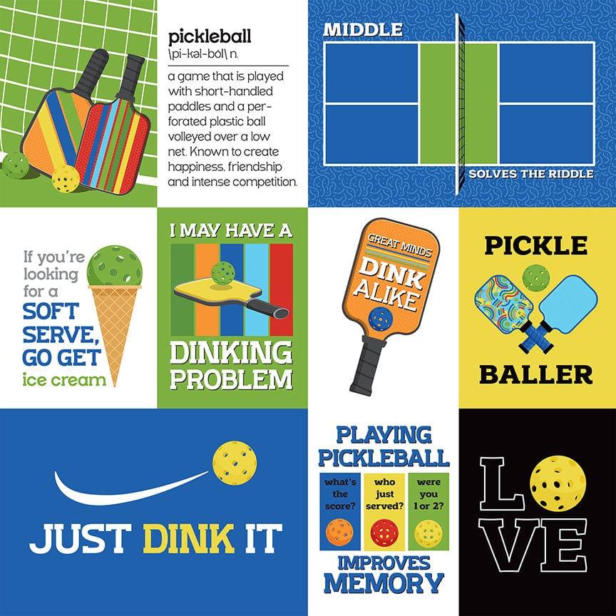 Pickleball Collection Dillball 12 x 12 Double-Sided Scrapbook Paper by Photo Play Paper - Scrapbook Supply Companies