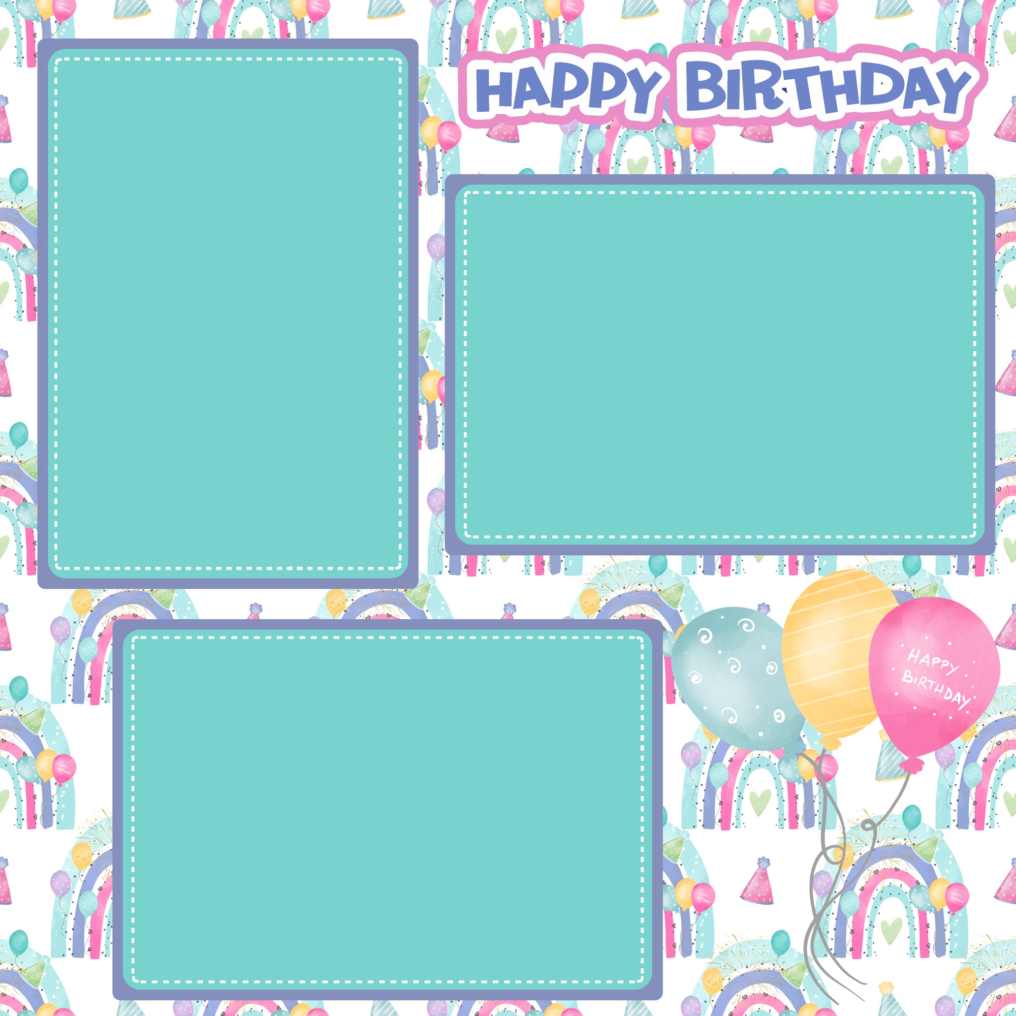 The Big One Custom Birthday Years (2) - 12 x 12 Printed Scrapbook Pages by SSC Designs