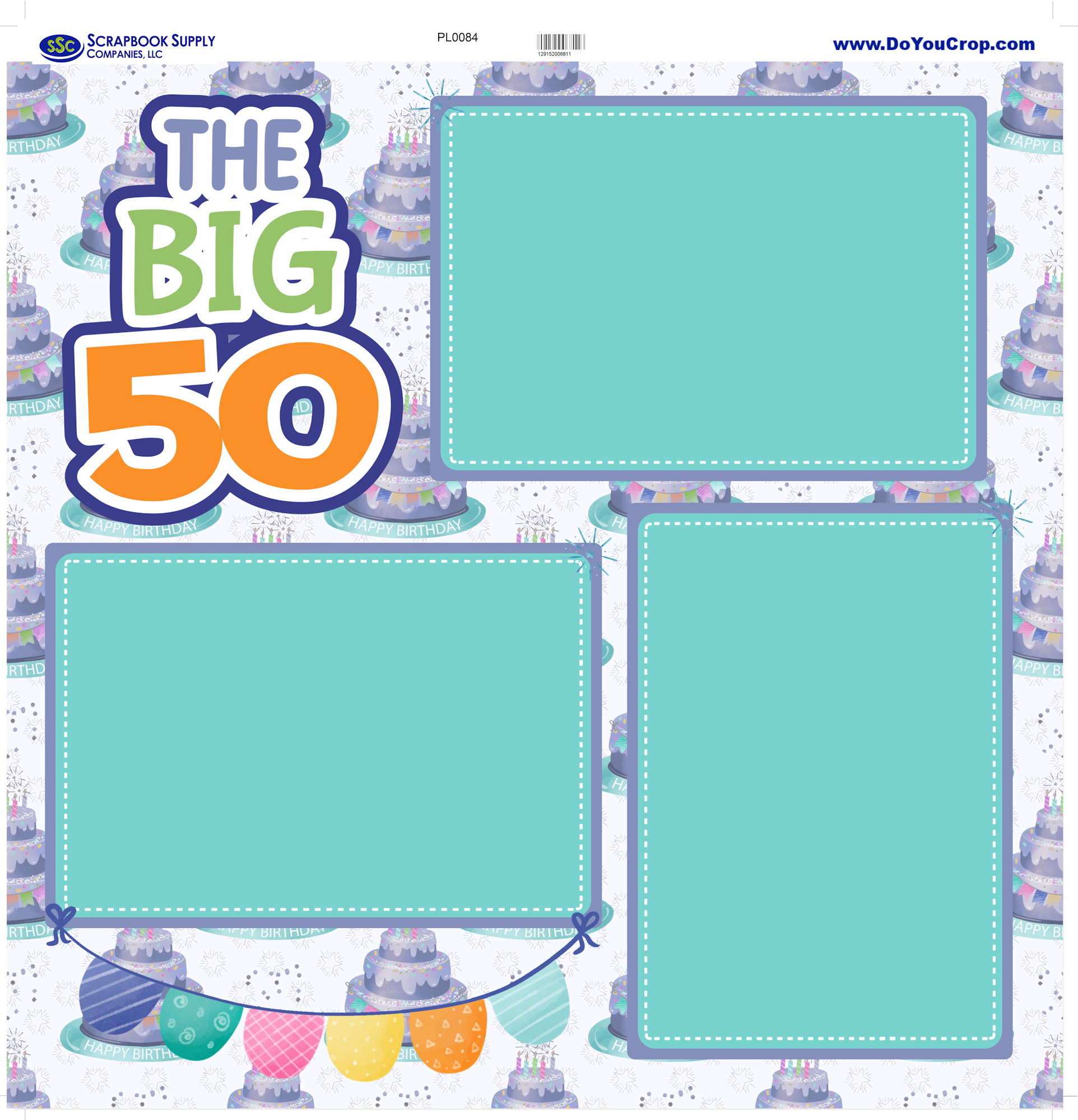 The Big One Custom Birthday Years (2) - 12 x 12 Printed Scrapbook Pages by SSC Designs