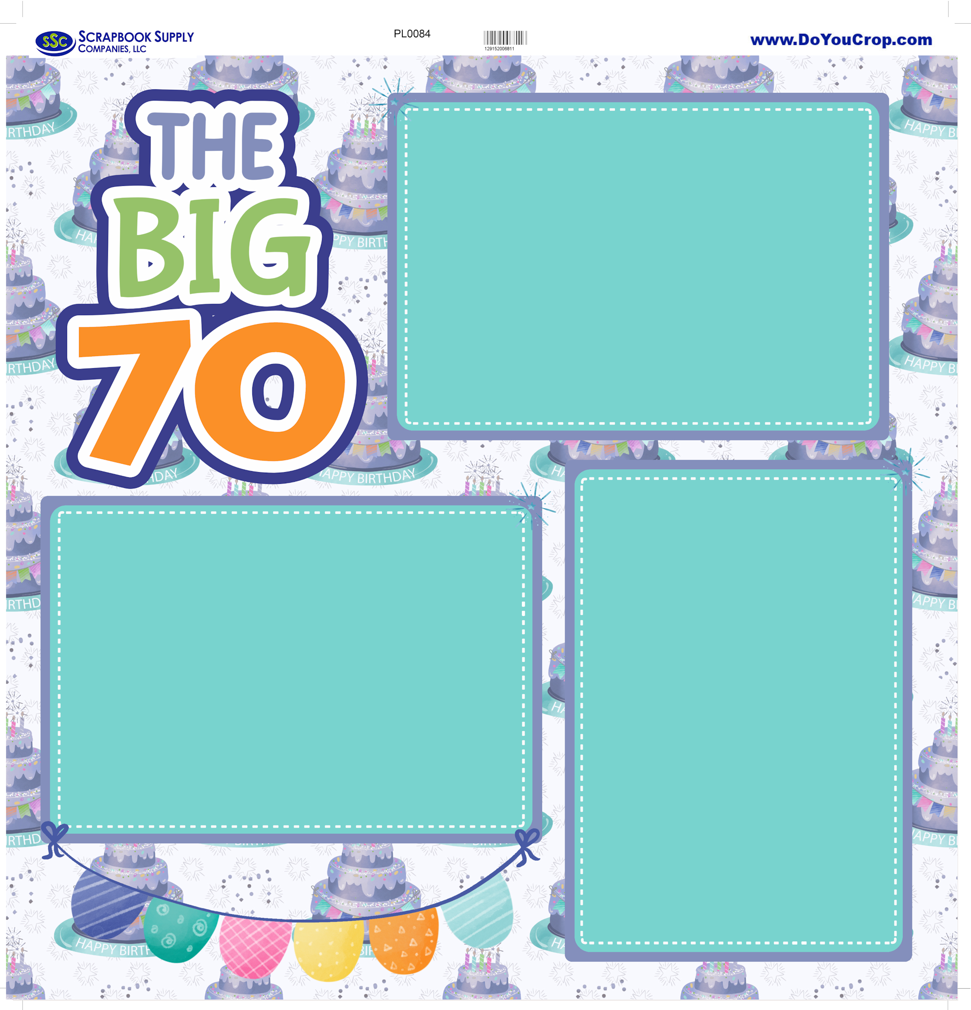 The Big One Custom Birthday Years (2) - 12 x 12 Printed Scrapbook Pages by SSC Designs