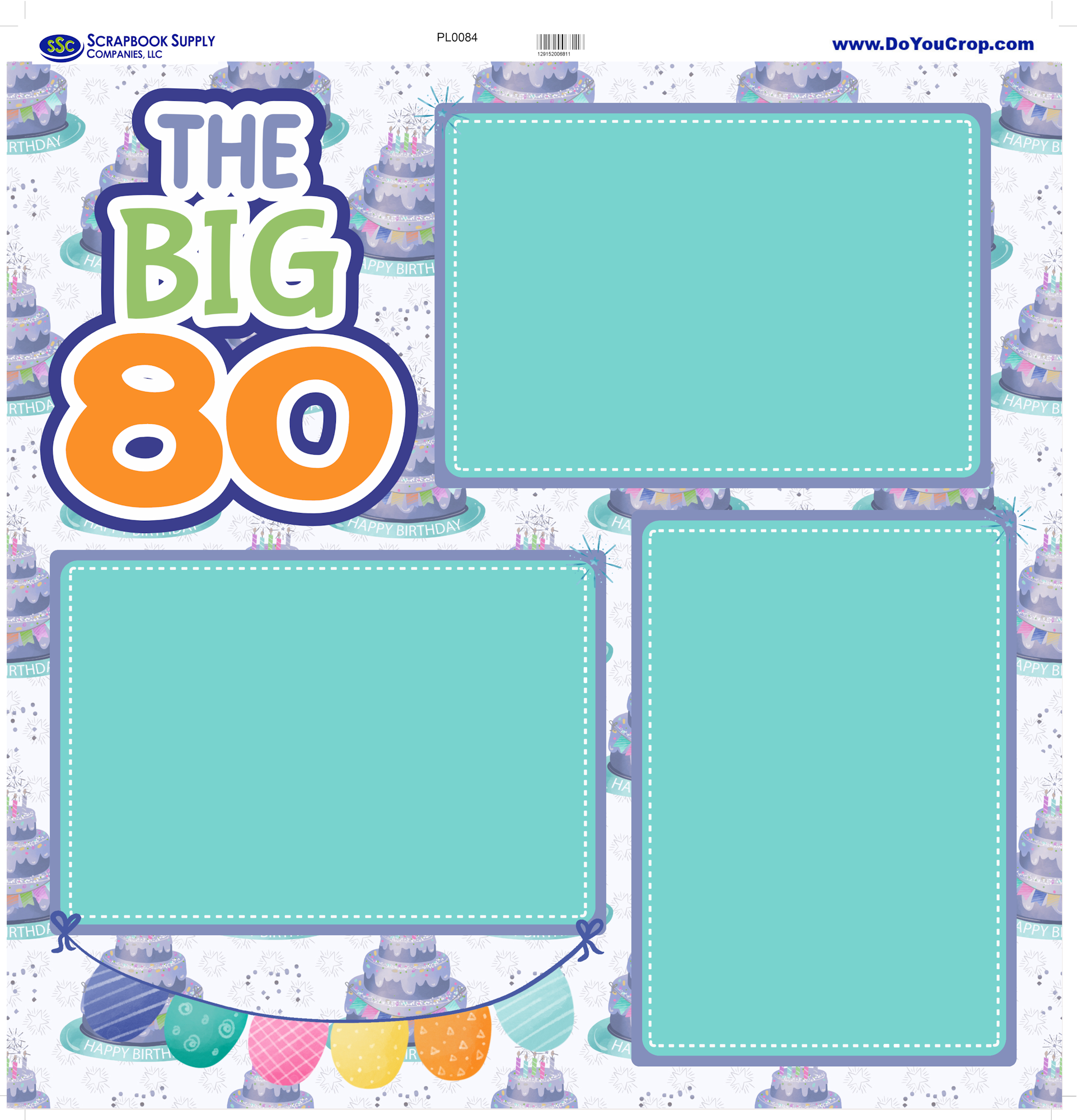 The Big One Custom Birthday Years (2) - 12 x 12 Printed Scrapbook Pages by SSC Designs