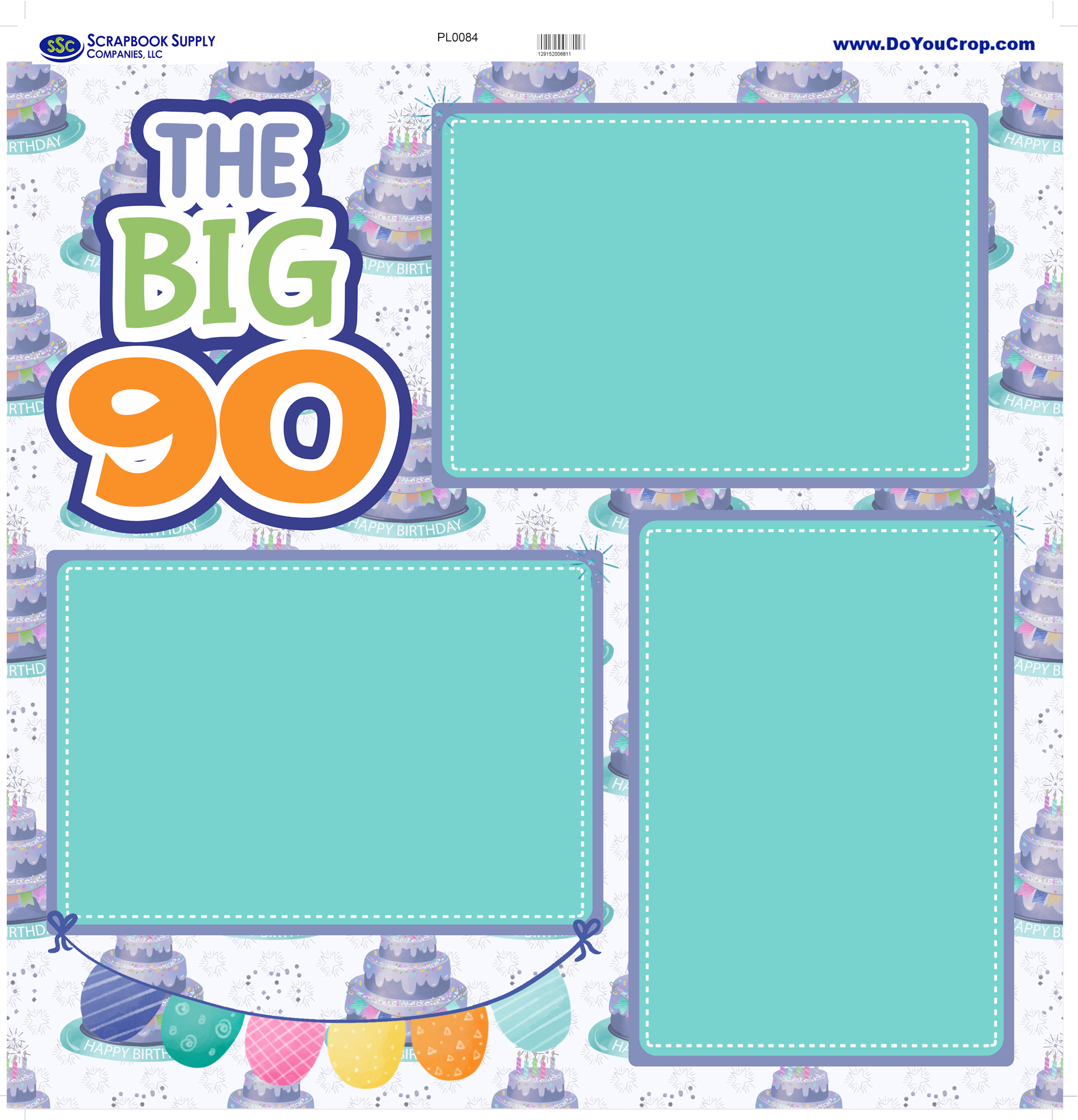 The Big One Custom Birthday Years (2) - 12 x 12 Printed Scrapbook Pages by SSC Designs