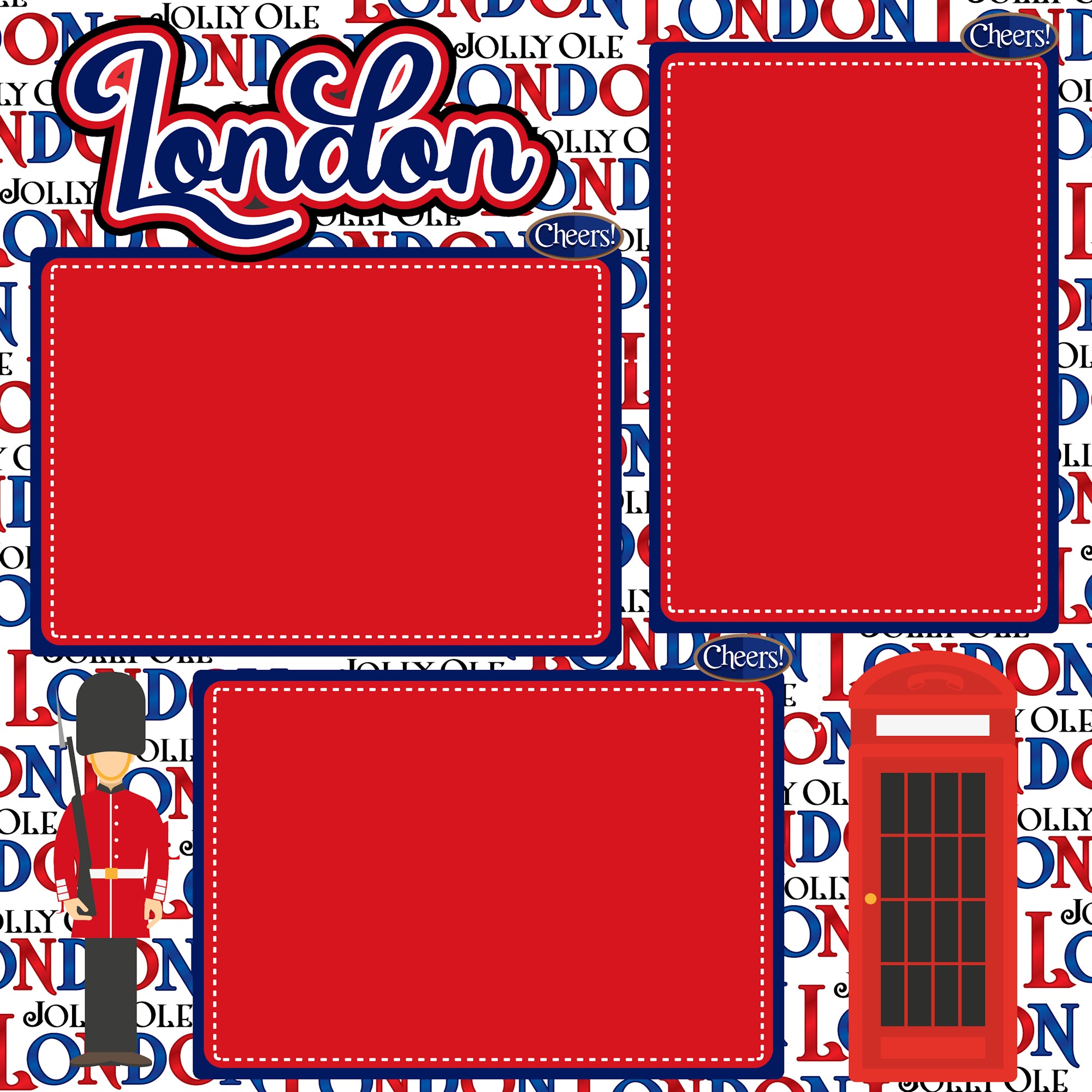 London, England Vacation (2) - 12 x 12 Printed Scrapbook Pages by SSC Designs