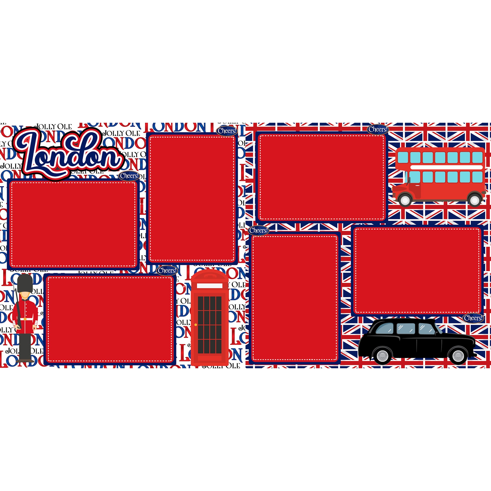 London, England Vacation (2) - 12 x 12 Printed Scrapbook Pages by SSC Designs