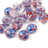 Patriotic Collection Red, White & Blue 10mm Chunky Cabochan Scrapbook Embelishments by SSC Designs - 20 Pieces