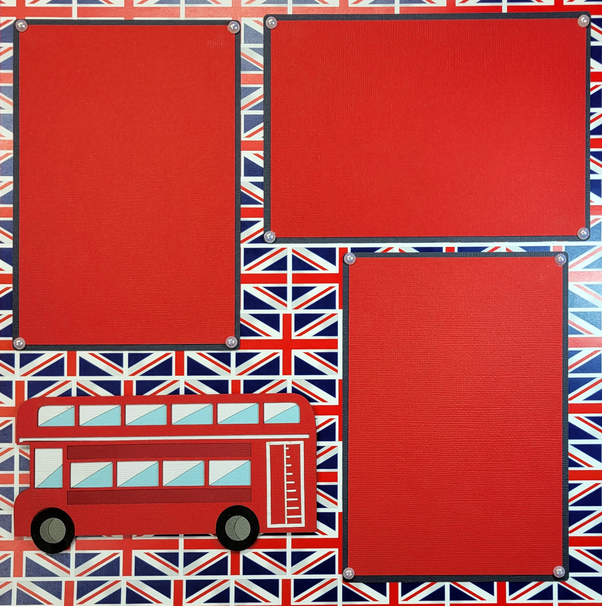 London (2) - 12 x 12 Pages, Fully-Assembled & Hand-Crafted 3D Scrapbook Premade by SSC Designs