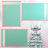 Contemporary Merry Christmas Mint & Pink (2) - 12 x 12 Pages, Fully-Assembled & Hand-Crafted 3D Scrapbook Premade by SSC Designs