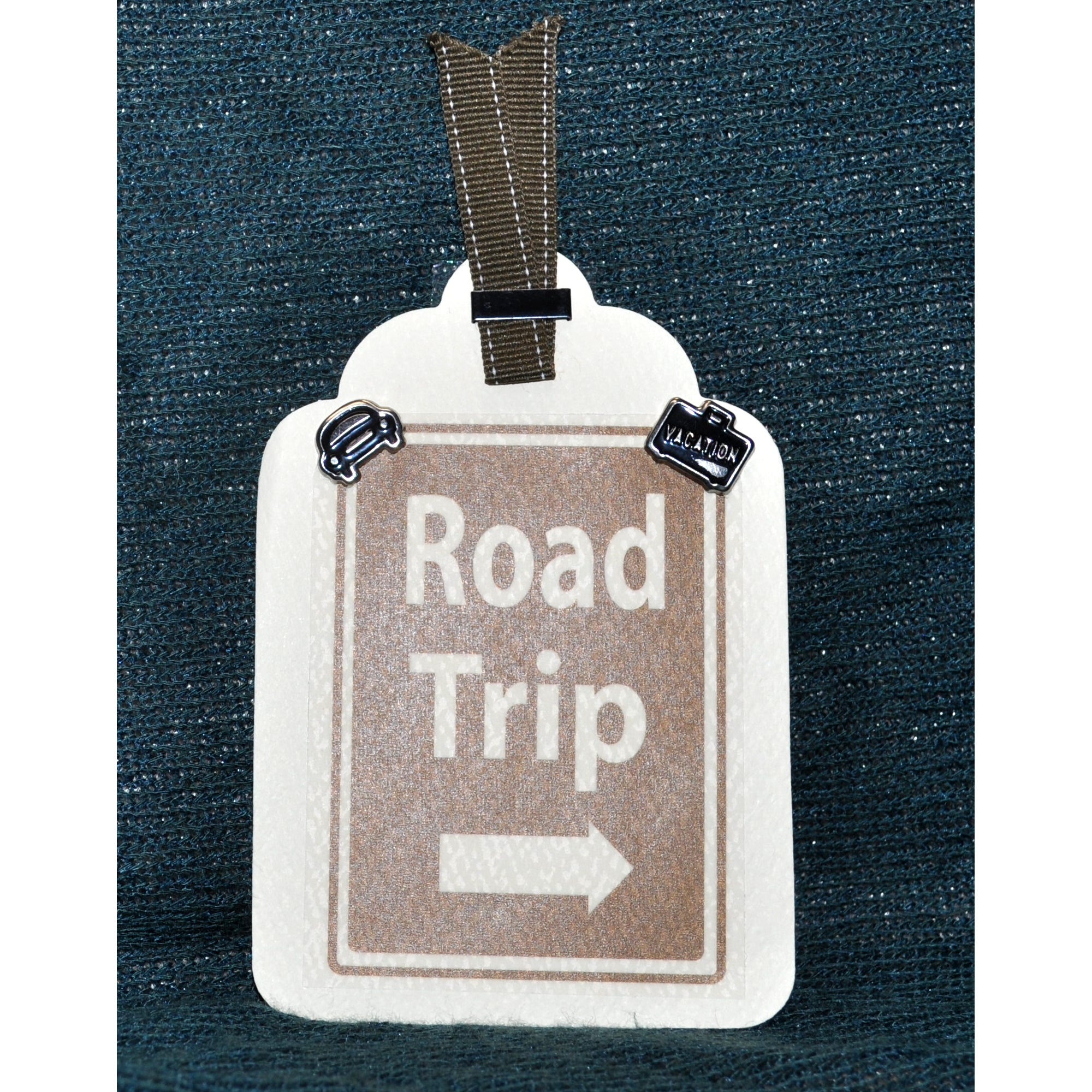 Travel Collection Road Trip 3.5 x 5 Scrapbook Tag Embellishment by SSC Designs