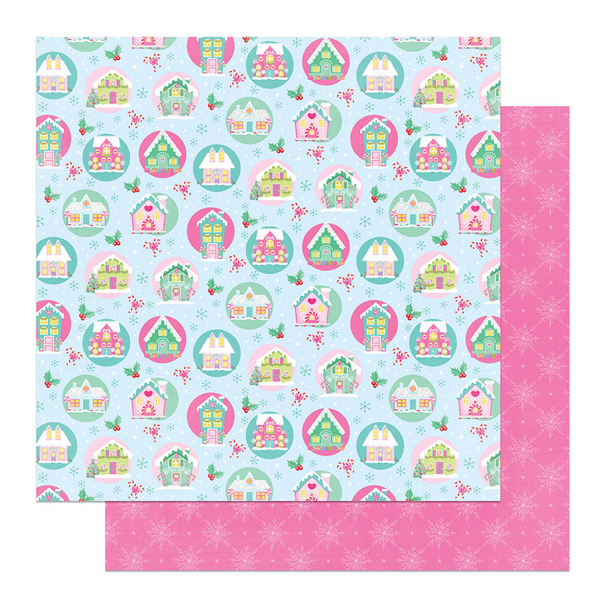 Sugar Plum Collection Sugar Cottage 12 x 12 Double-Sided Scrapbook Paper by Photo Play Paper