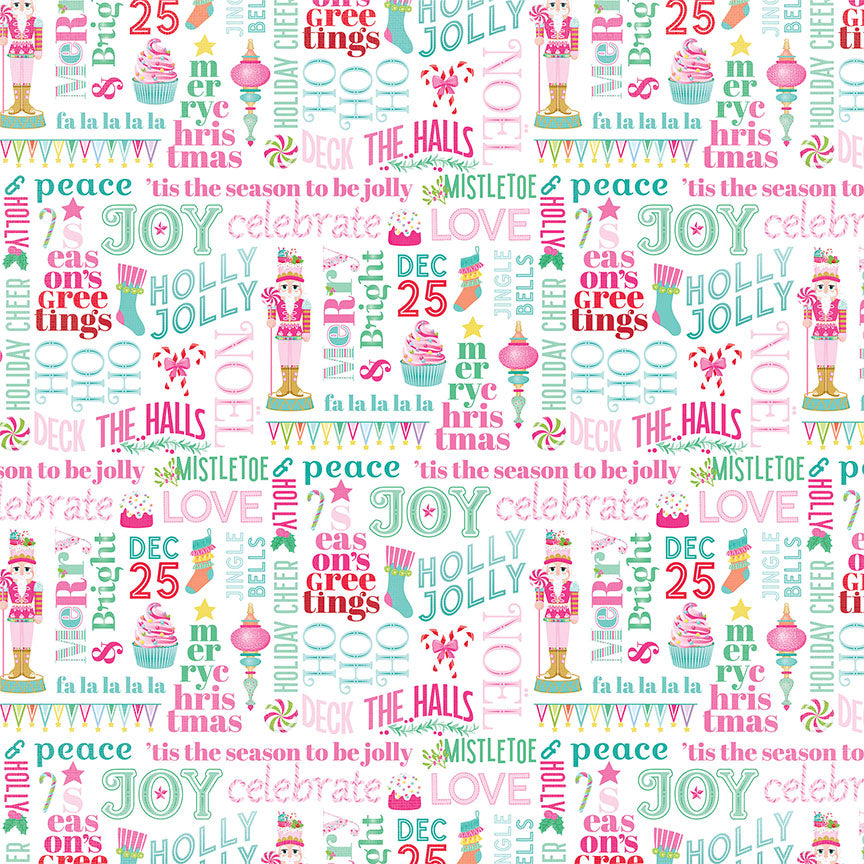 Sugar Plum Collection Sending Cheer 12 x 12 Double-Sided Scrapbook Paper by Photo Play Paper