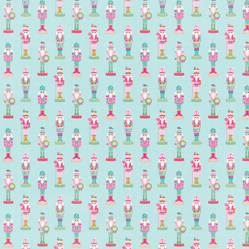 Sugar Plum Collection Sweet Nutcrackers 12 x 12 Double-Sided Scrapbook Paper by Photo Play Paper