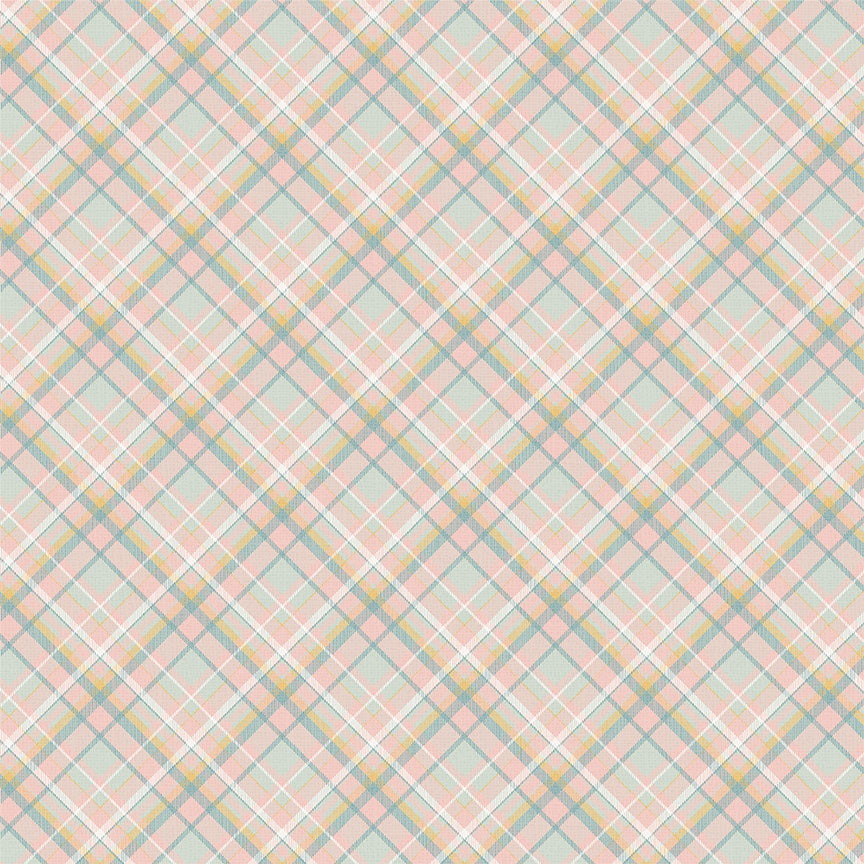 Sweet Little Princess Collection Pretty Plaid 12 x 12 Double-Sided Scrapbook Paper by Photo Play Paper