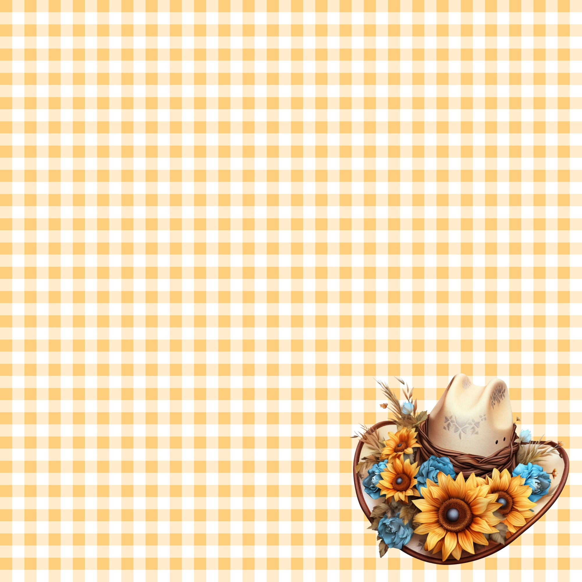 Fall Blessings Collection Cowboy Love 12 x 12 Double-Sided Scrapbook Paper by SSC Designs