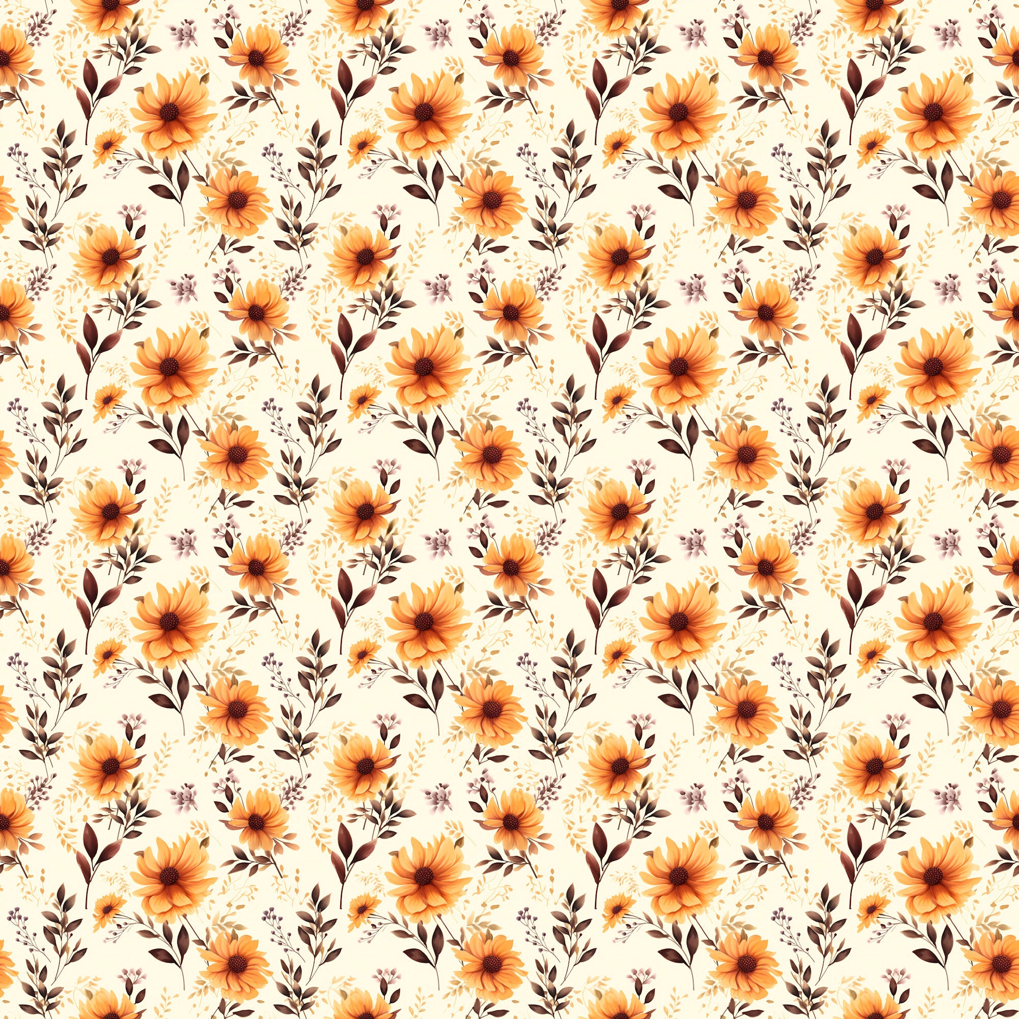 Fall Blessings Collection Sunflower Love 12 x 12 Double-Sided Scrapbook Paper by SSC Designs