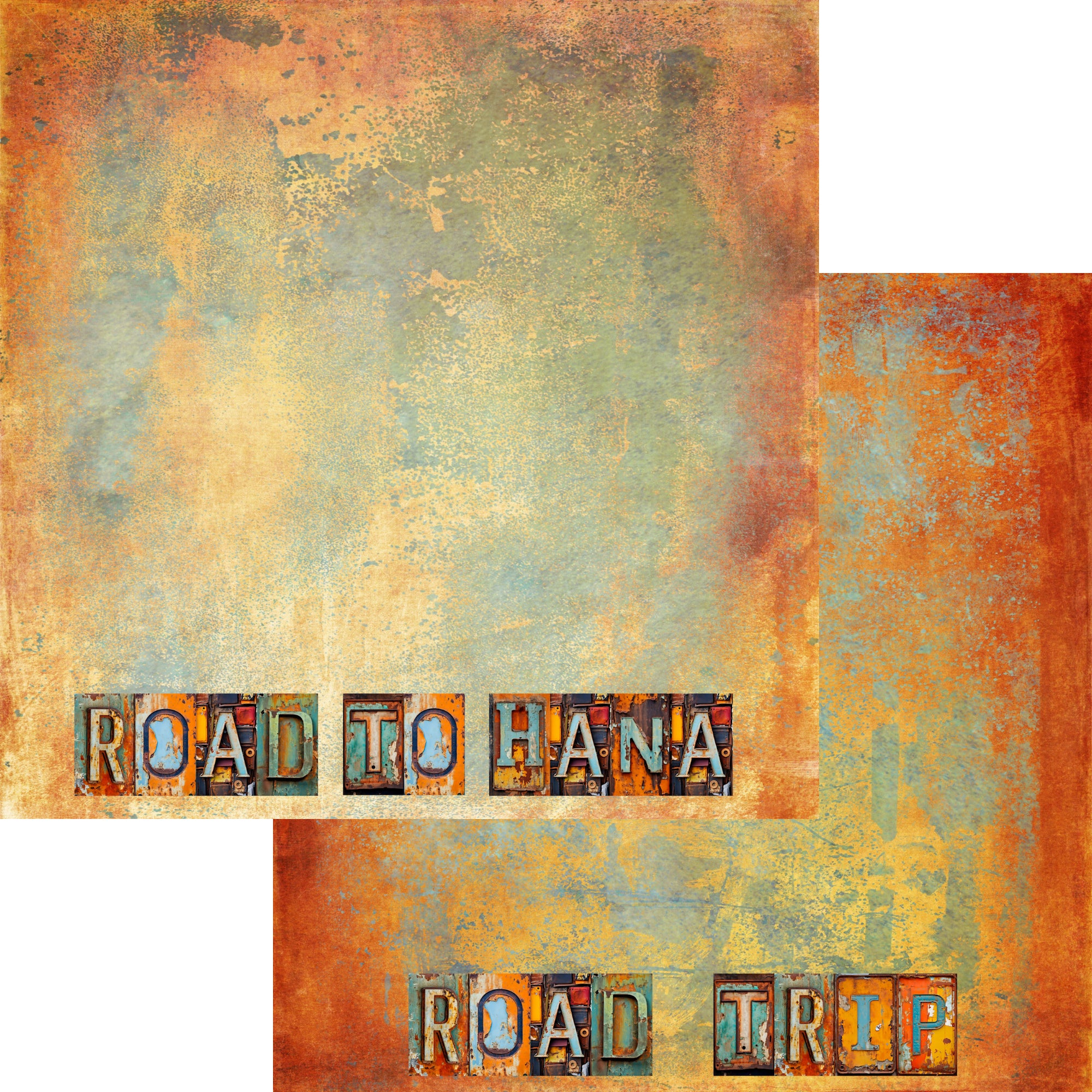 State Plates Collection Maui, Hawaii's Road to Hana 12 x 12 Double-Sided Scrapbook Paper by SSC Designs