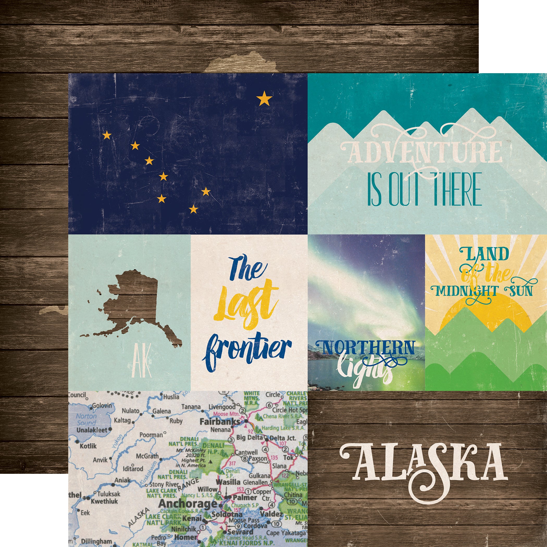 Stateside Collection Alaska 12 x 12 Double-Sided Scrapbook Paper by Echo Park Paper