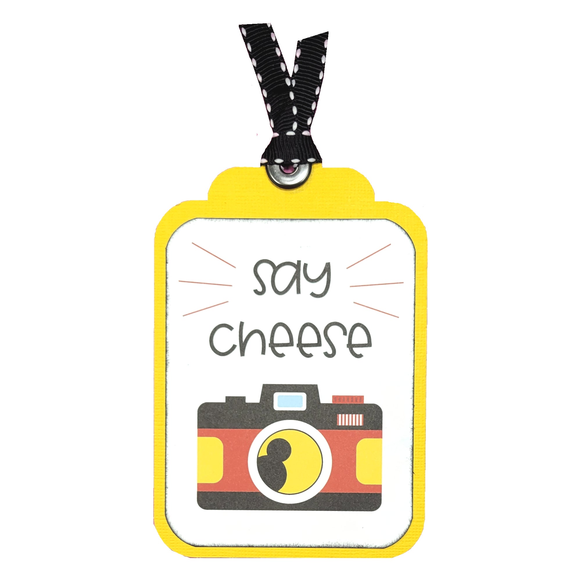 Disneyana Collection Say Cheese Camera  3 x 5 Coordinating Scrapbook Tag Embellishment by SSC Designs