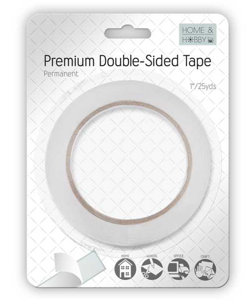 Home & Hobby Collection Premium Double-Sided Permanent Tape by 3L - 1" x 25 Yards