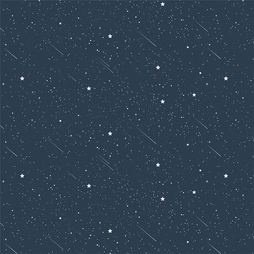 To the Moon and Back Collection Falling Stars Plaid 12 x 12 Double-Sided Scrapbook Paper by Photo Play Paper