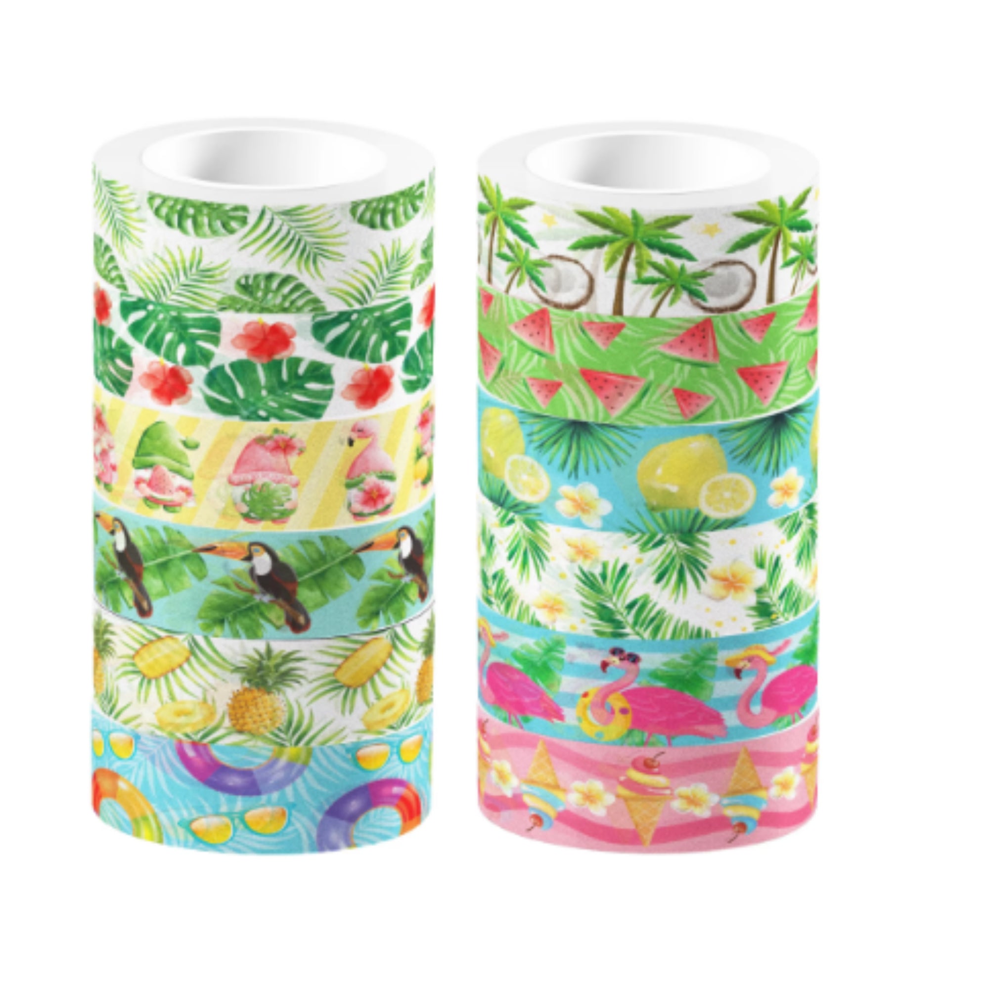 Whimsical Washi Tape Collection Tropical Dreams Decorative Scrapbook Washi Tape by SSC Designs - 10 Rolls