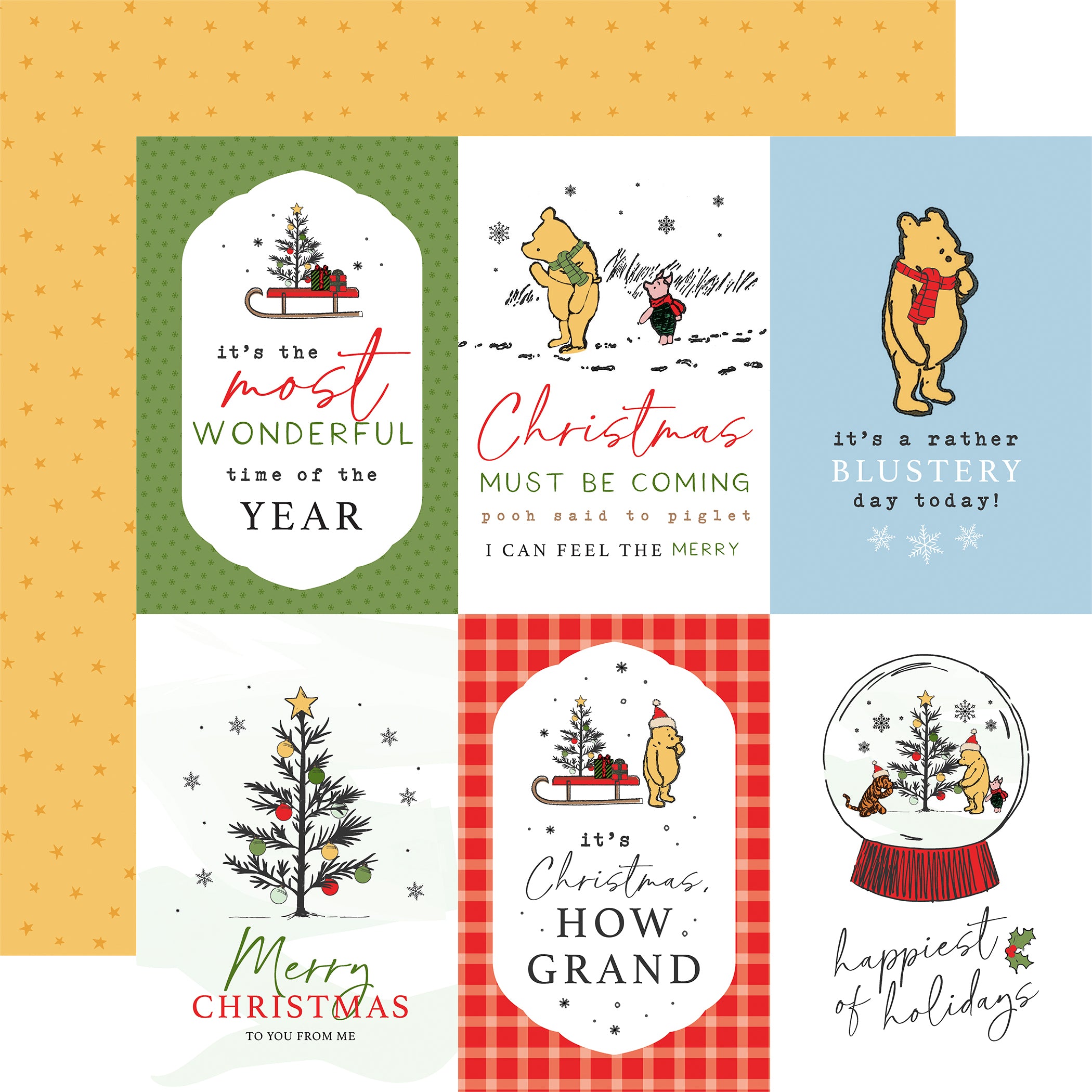 Winnie The Pooh Christmas Collection 13-Piece Collection Kit by Echo Park Paper