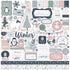 Winterland Collection 12 x 12 Scrapbook Sticker Sheet by Echo Park Paper