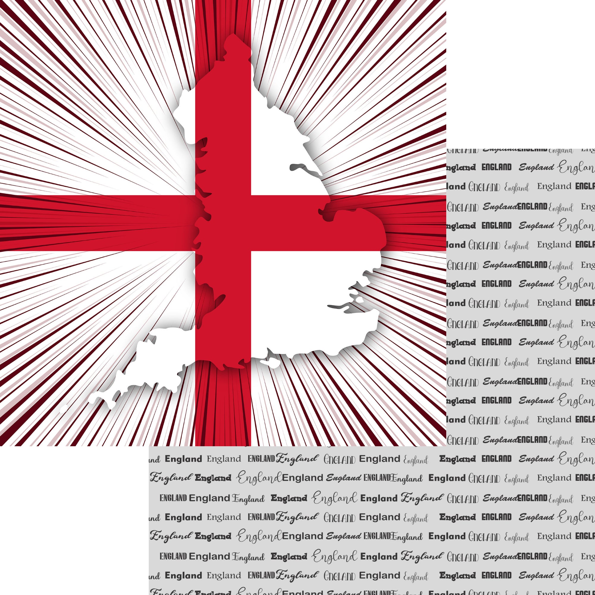 World Traveler Collection England Flag 12 x 12 Double-Sided Scrapbook Paper by SSC Designs