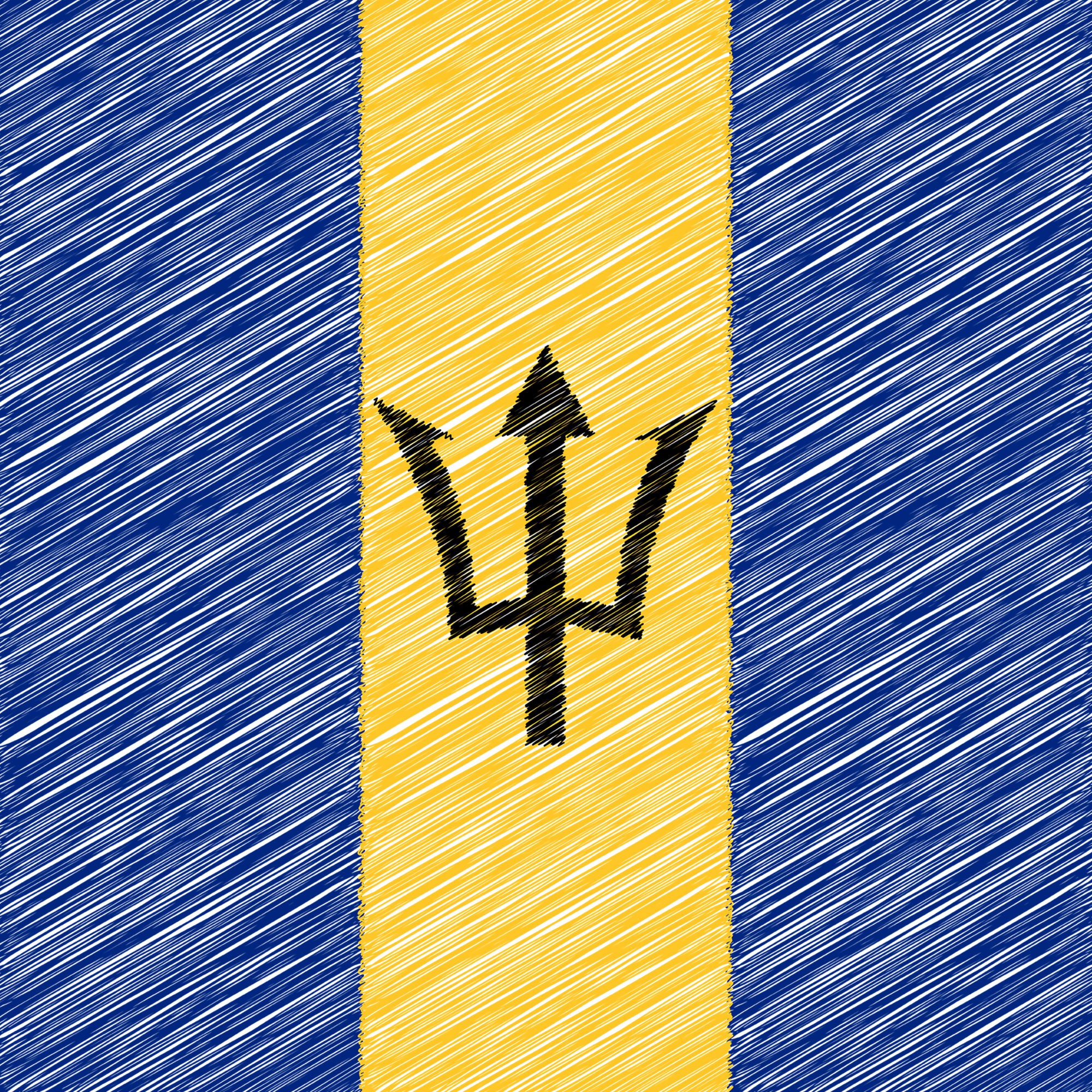 World Traveler Collection Barbados Flag 12 x 12 Double-Sided Scrapbook Paper by SSC Designs