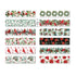 Whimsical Washi Tape Collection Watercolor Christmas Decorative Scrapbook Washi Tape by SSC Designs - 10 Rolls