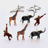 Zoo Brads Jungle Mix .75" Scrapbook or Card Embellishments (Giraffe, Elephant, Rhino, Monkey) by Eyelet Outlet - Pkg. of 12